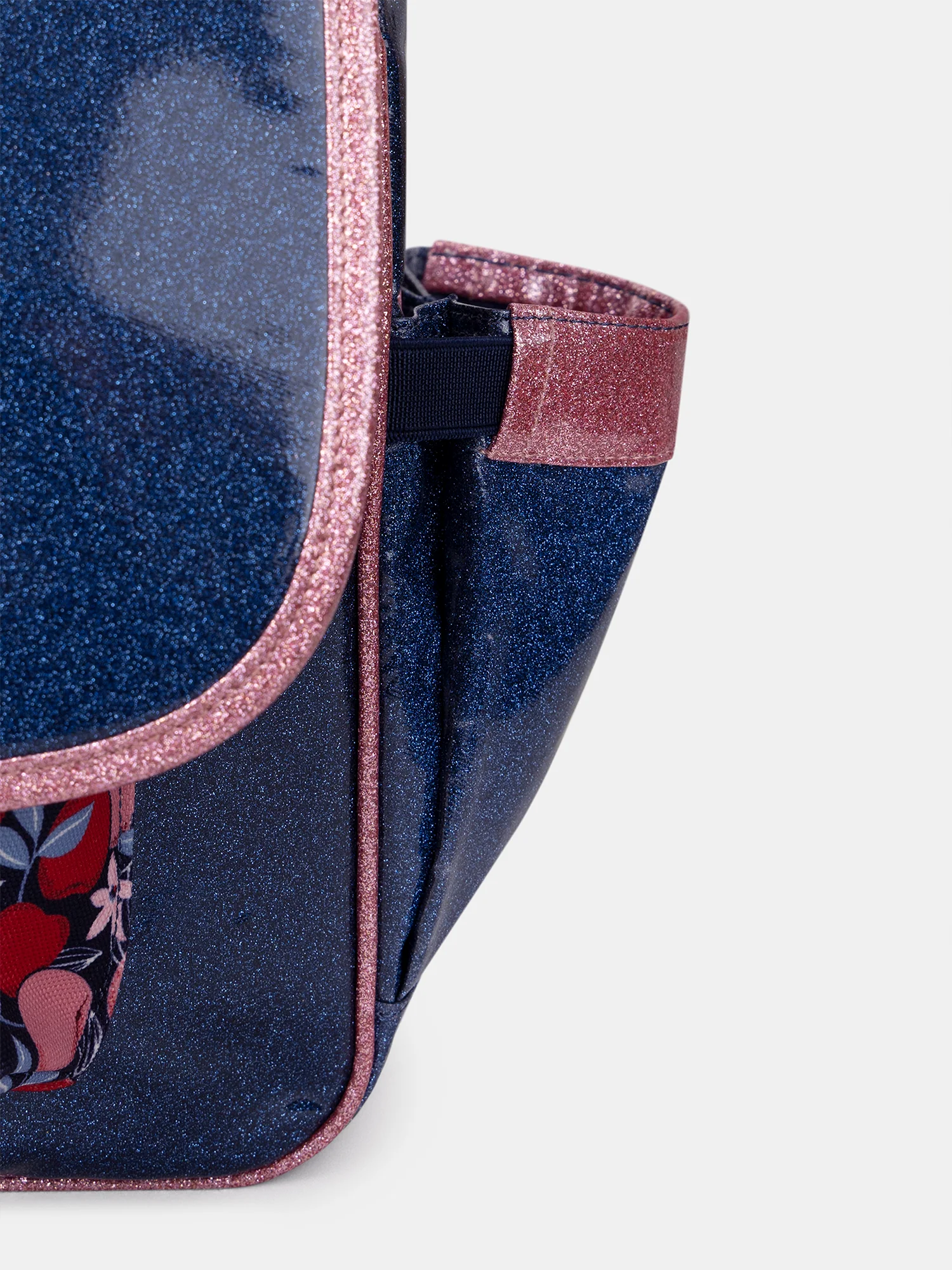 Cartable bleu et rose pailletés imprimé pommes Fille - Image 6