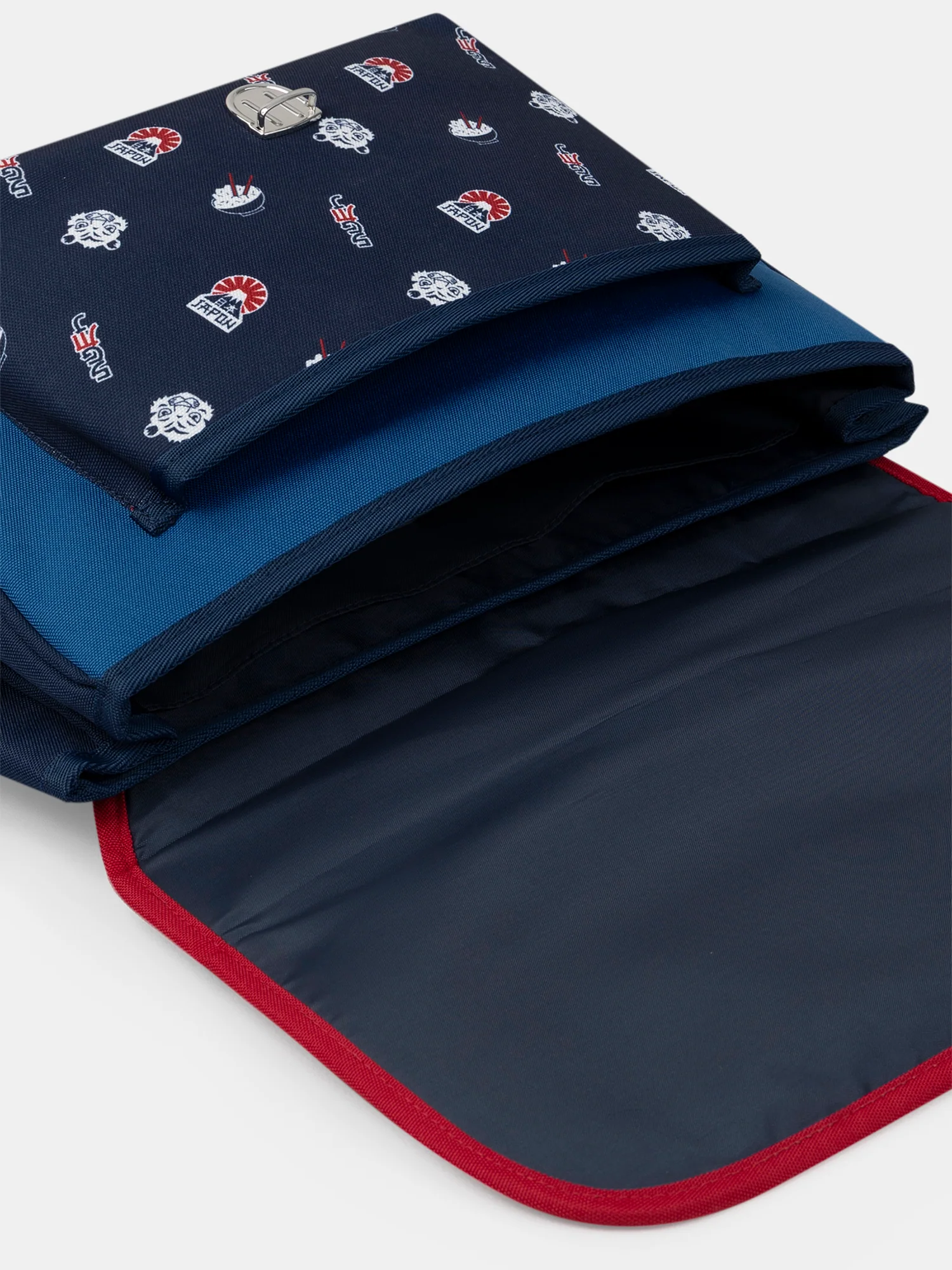 Cartable bleu marine imprimé et patch Japon Garçon - Image 5
