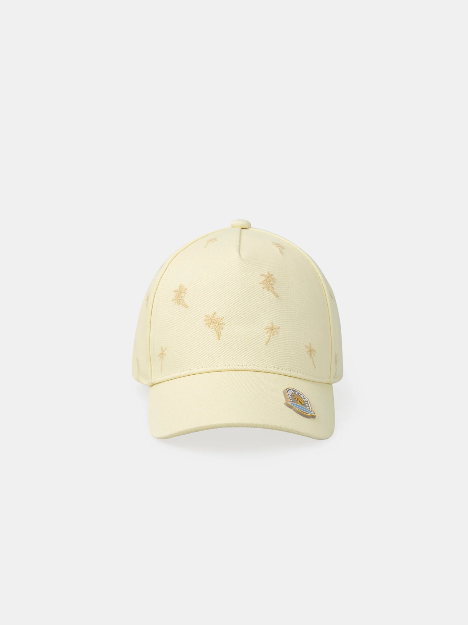 Casquette jaune brodée palmiers - Image 10