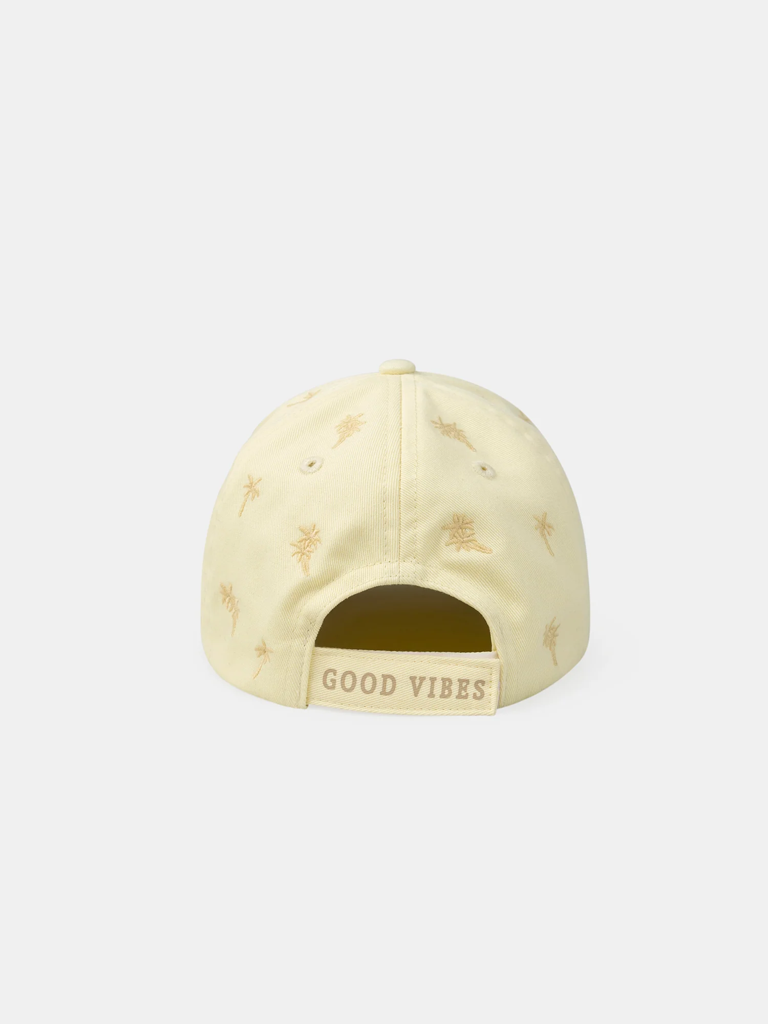 Casquette jaune brodée palmiers - Image 5
