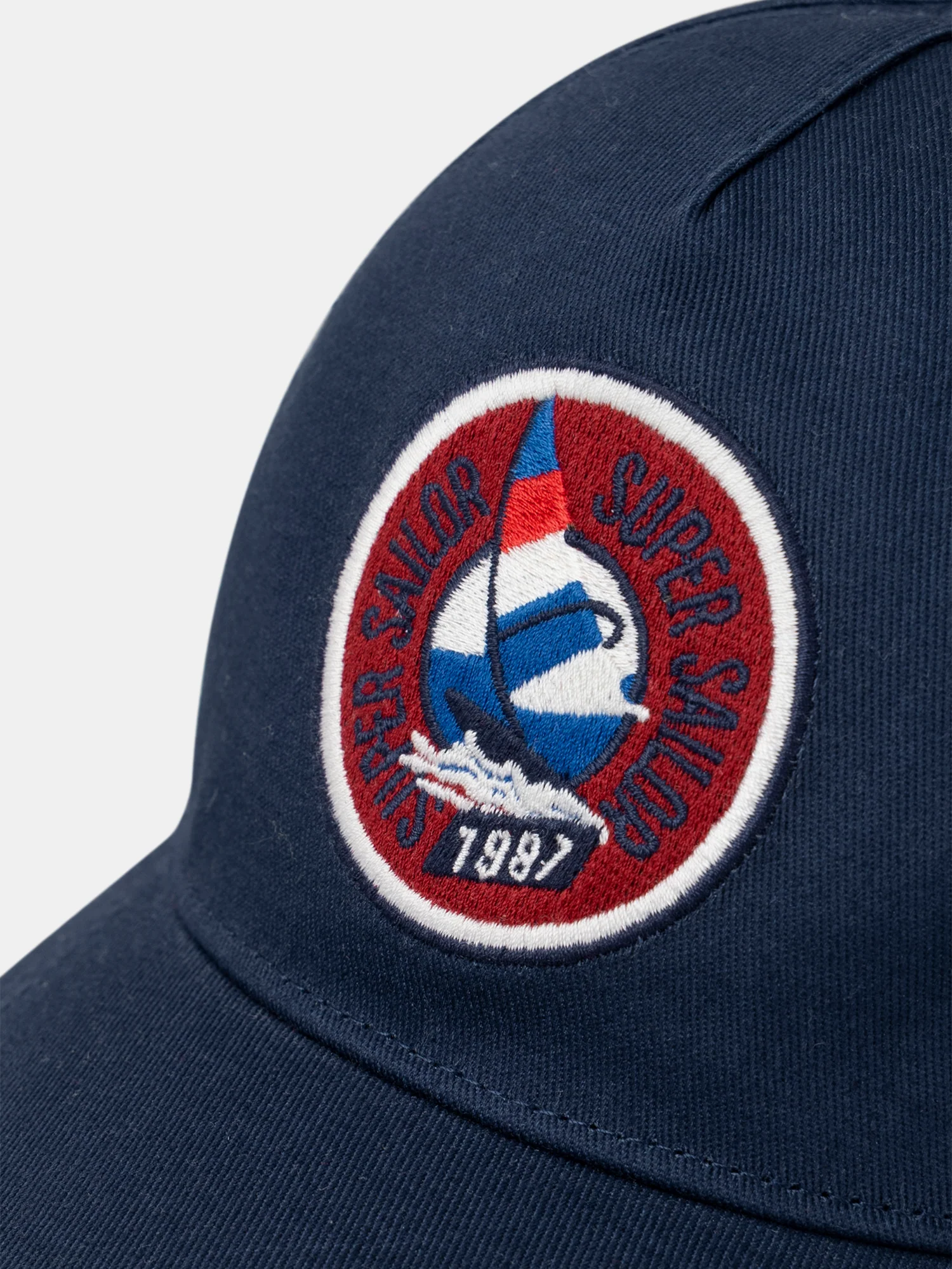 Casquette marine avec broderie voile - Image 5