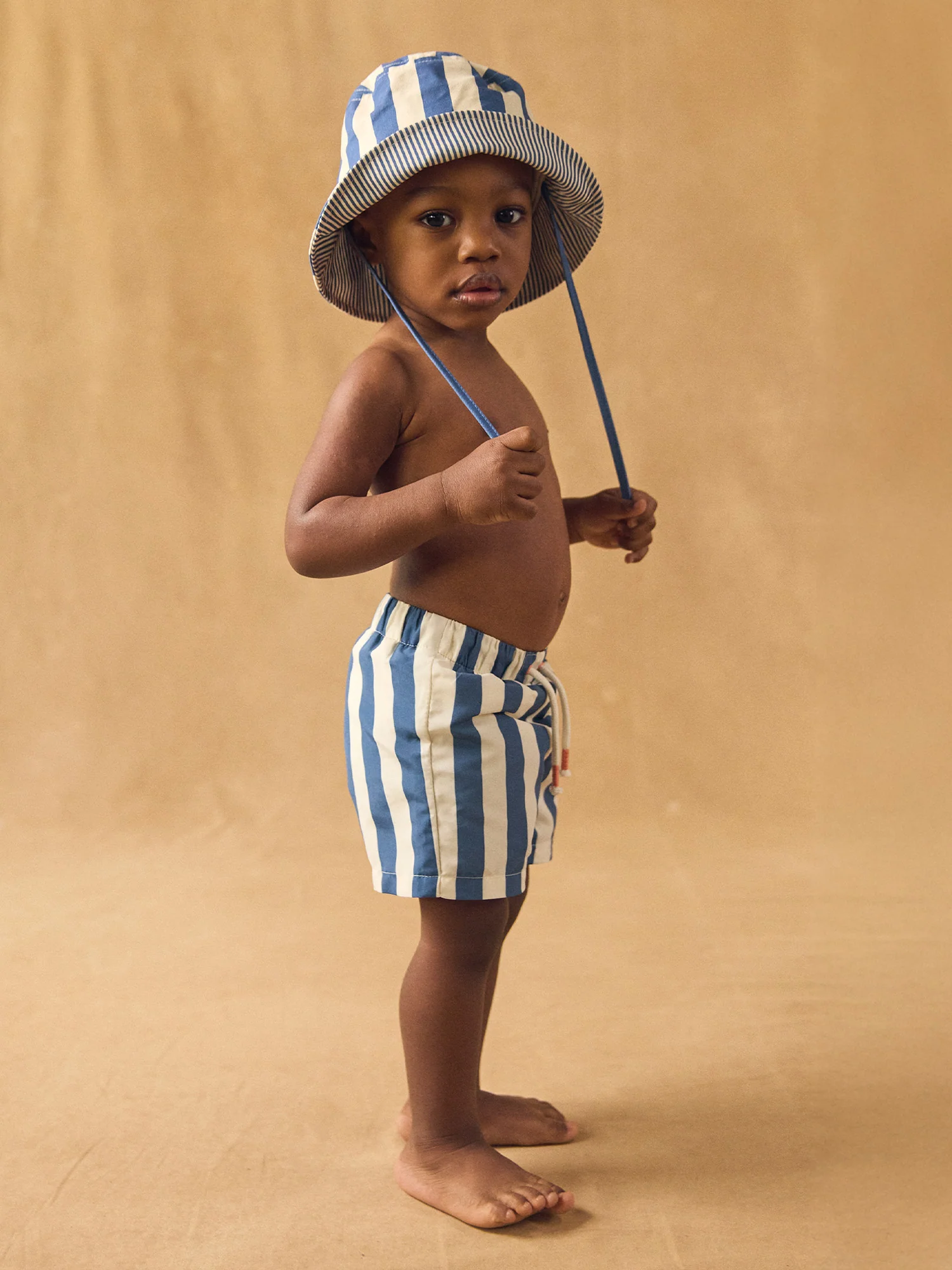 Chapeau à rayures bleues UPF 50+ Bébé Garçon - Image 3