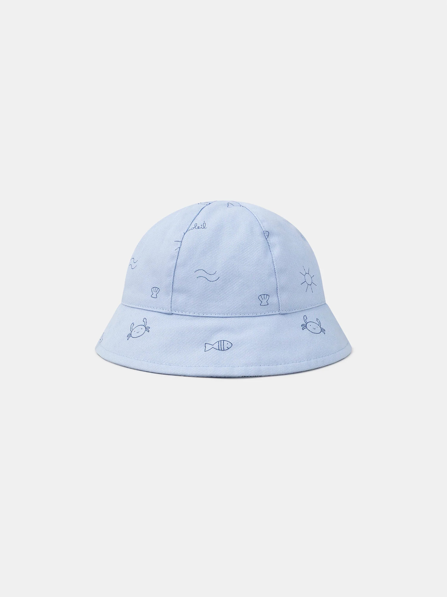 Chapeau bleu pastel imprimé marin Bébé Garçon