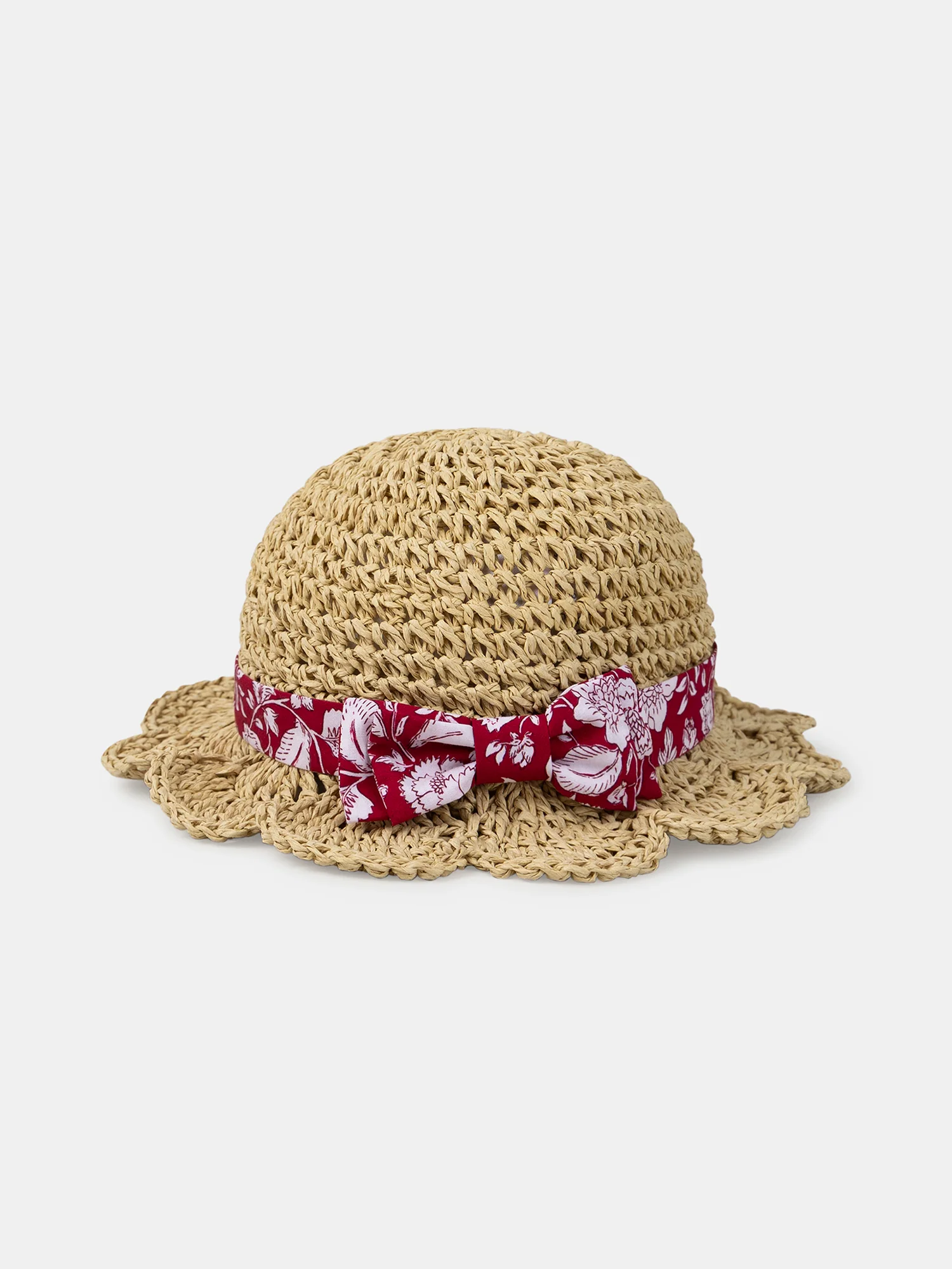 Chapeau de paille à ruban Bébé Fille - Image 5