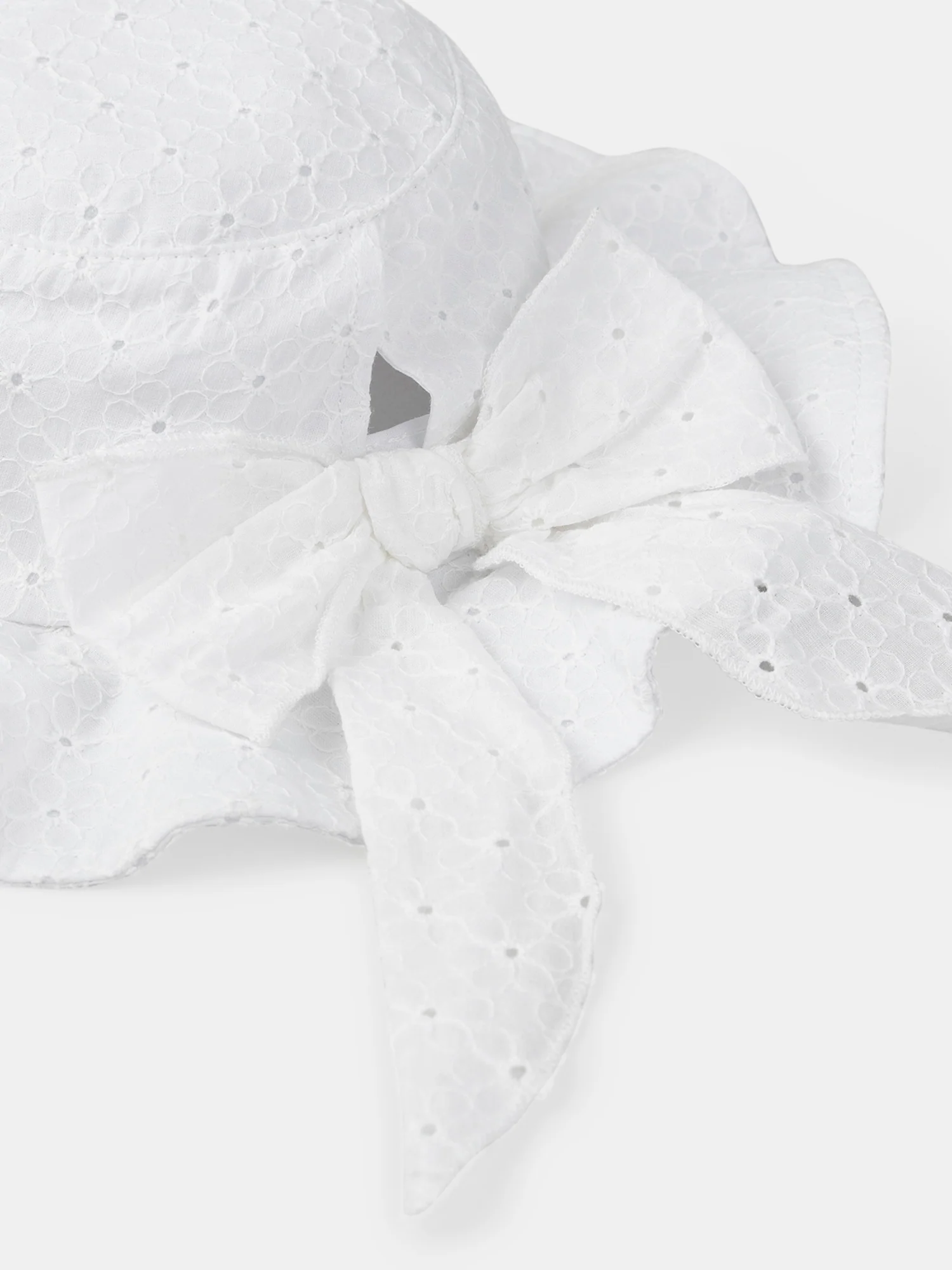Chapeau écru broderie anglaise - Image 3