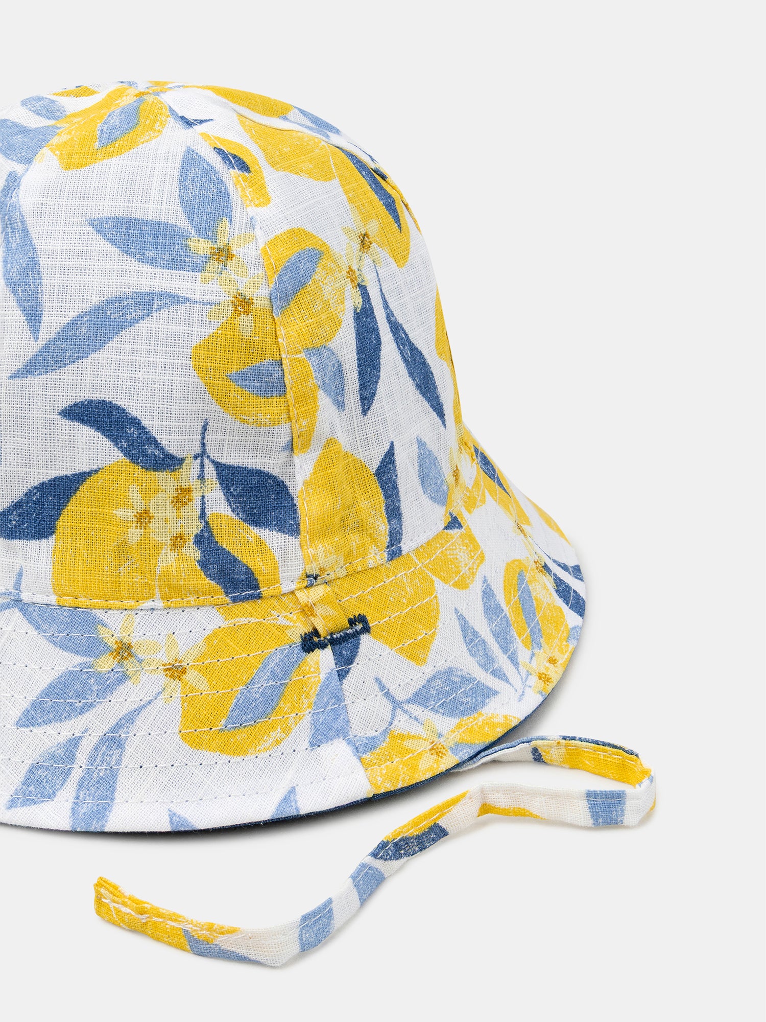 Chapeau réversible imprimé citrons ou en denim Bébé Fille - Image 3