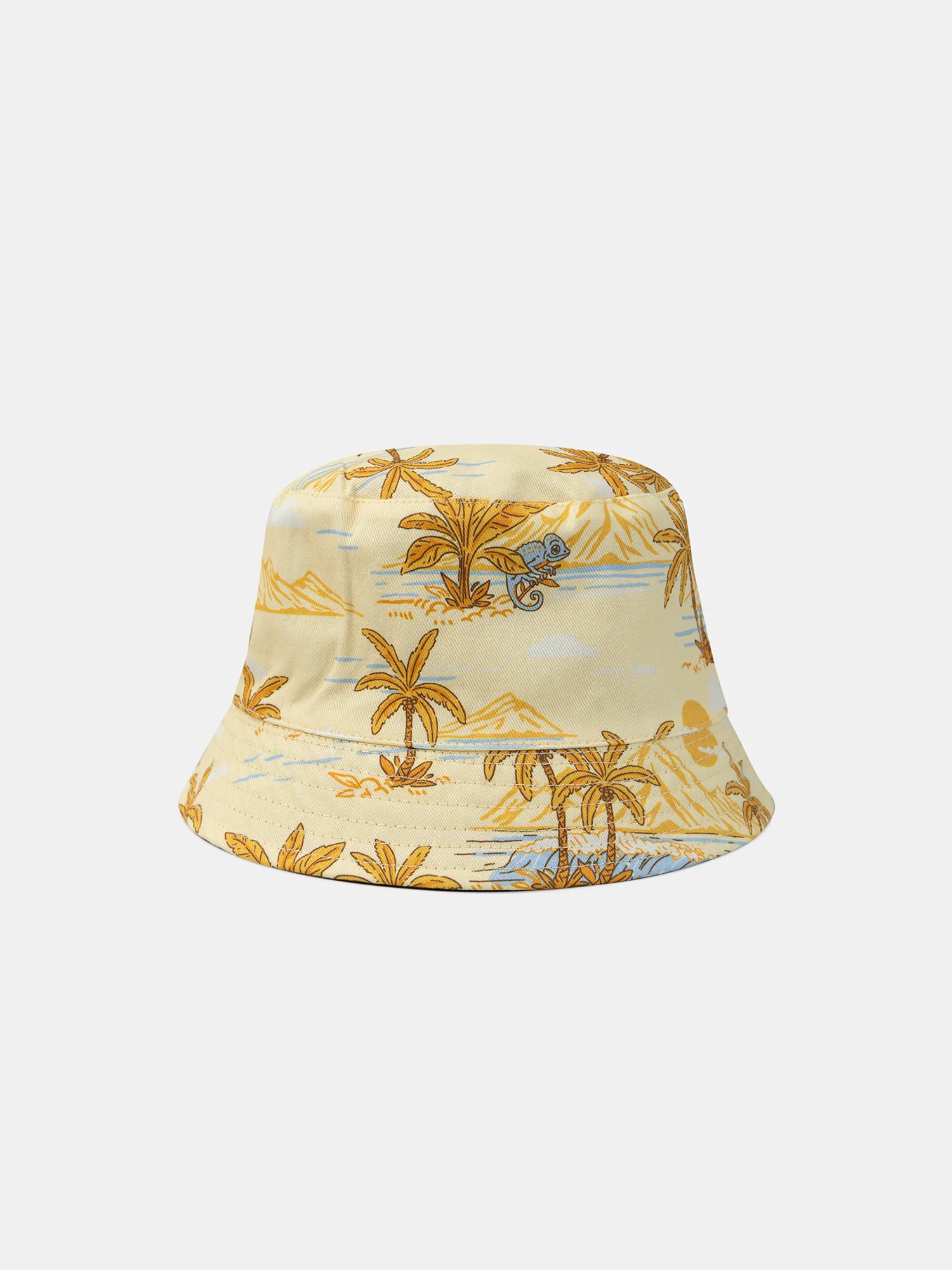 Chapeau reversible jaune et marron - Image 7