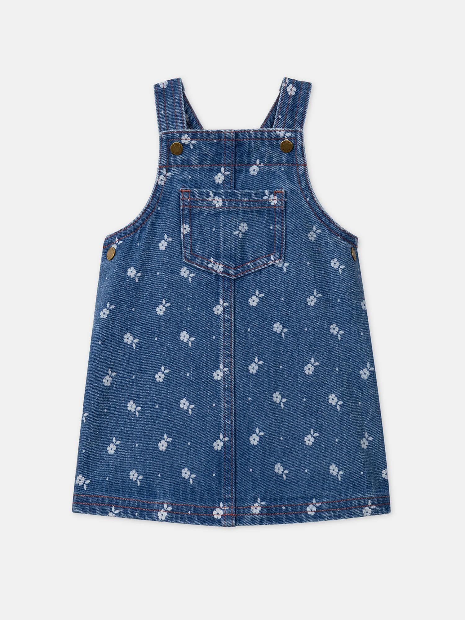 Chasuble en denim floral
