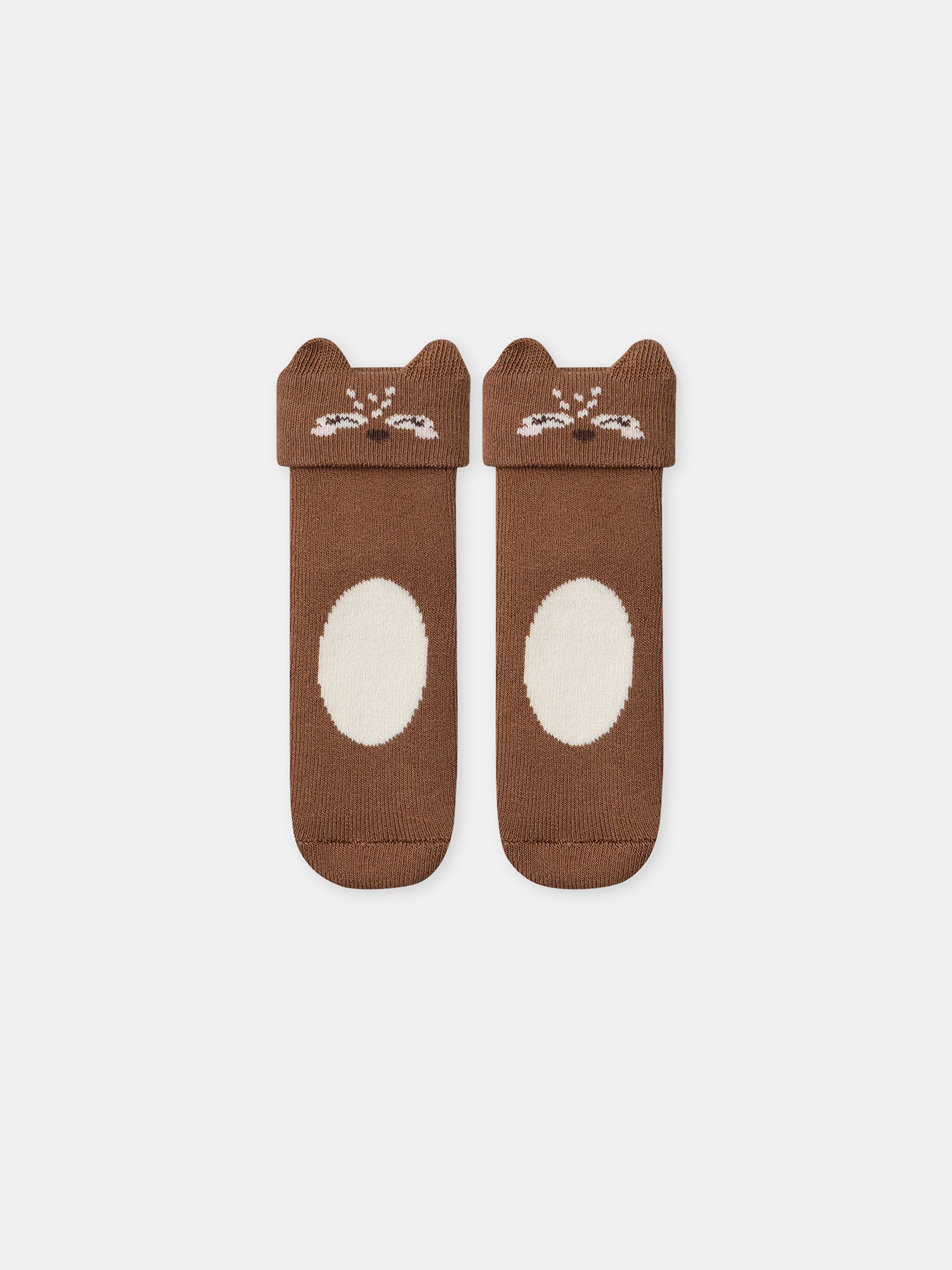 Lot de 2 paires de chaussettes marron ou écru Bébé Fille - Image 3