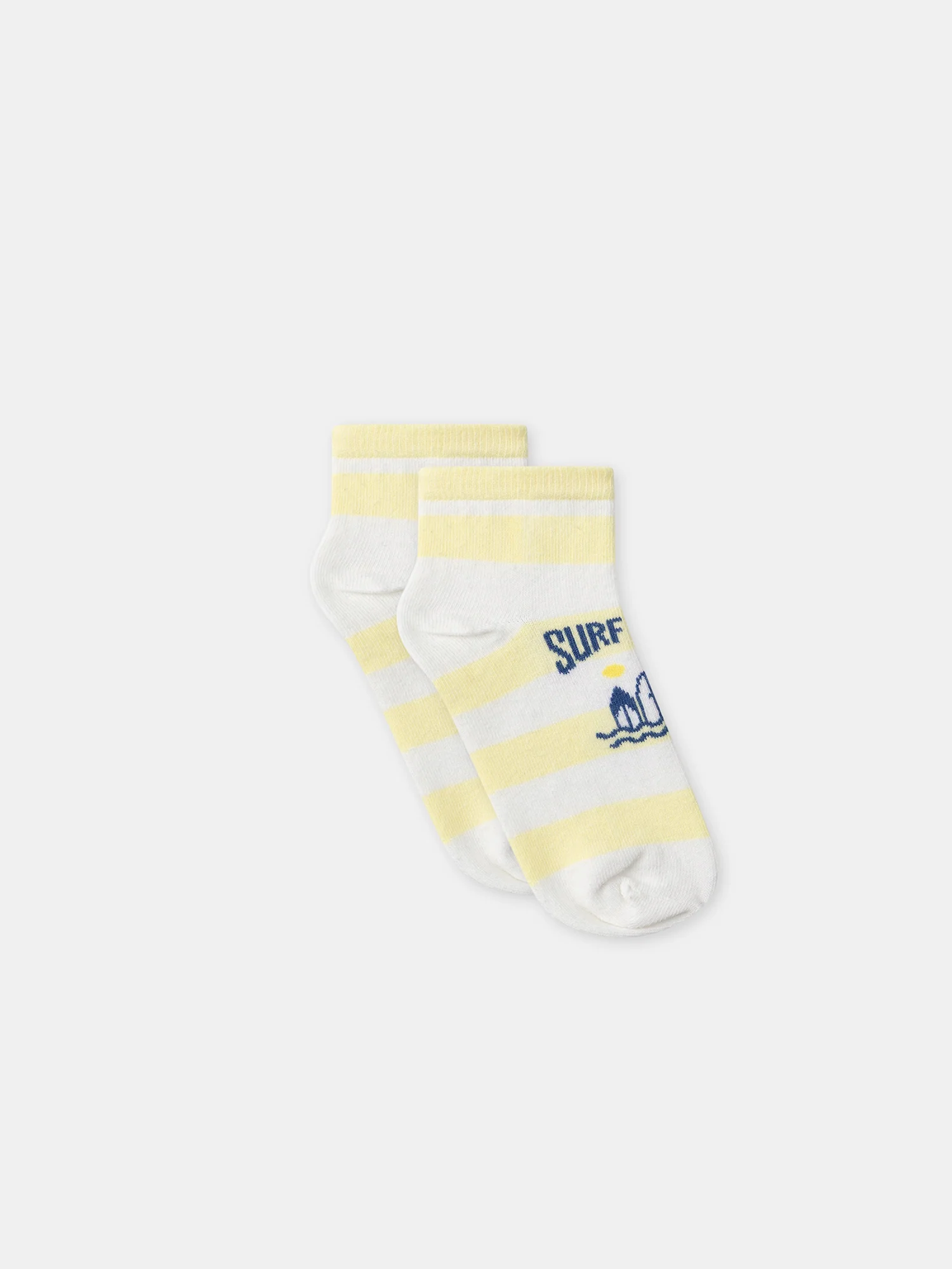 Chaussettes basses à rayures jaunes Garçon - Image 3