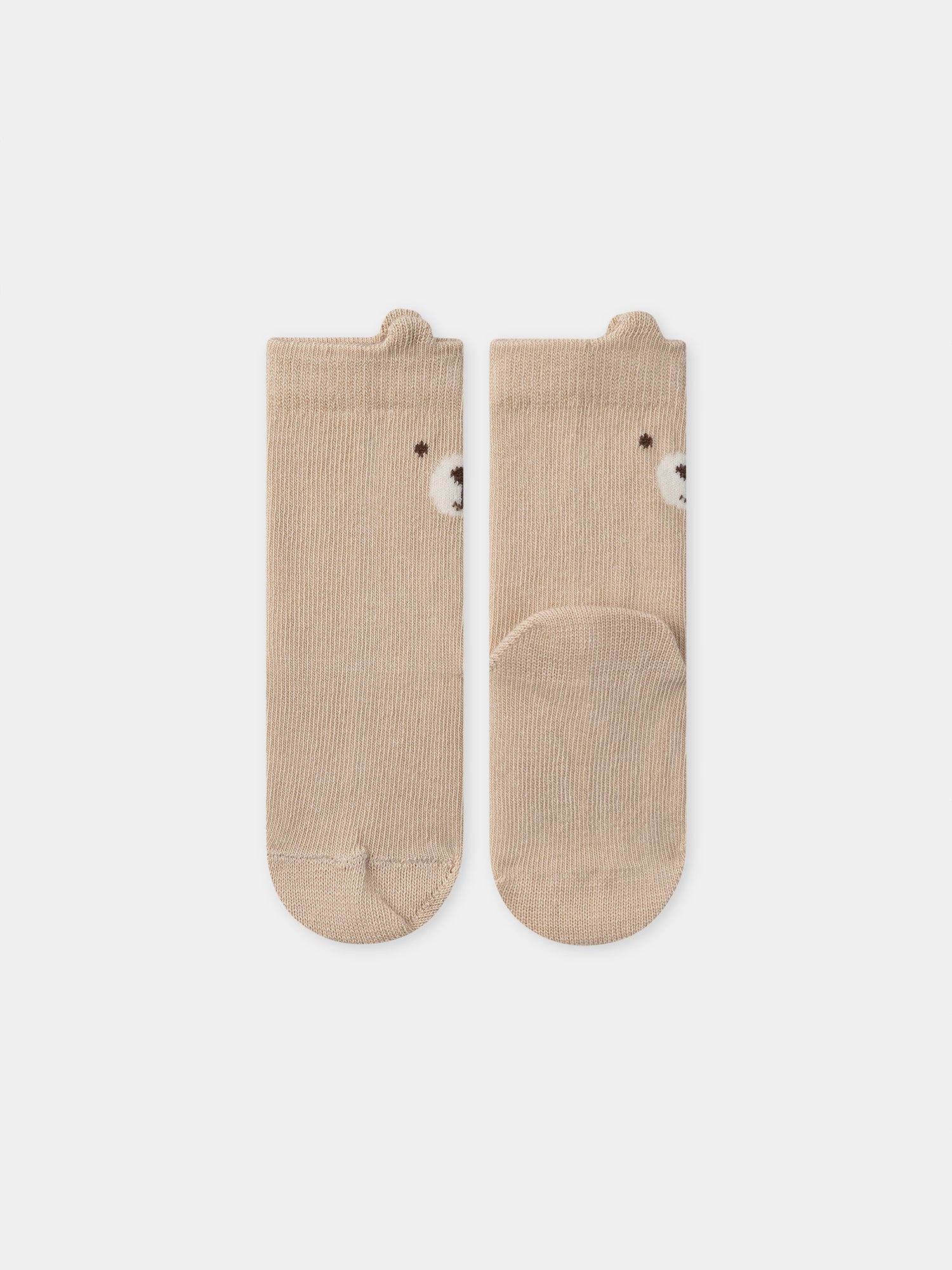 Chaussette beige ours Bébé Garçon - Image 3