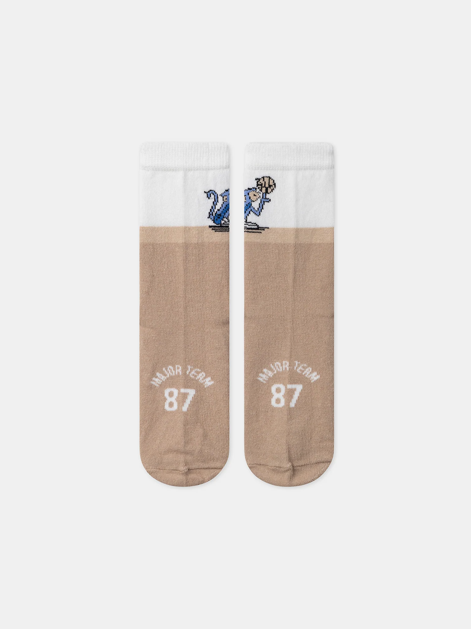 Chaussettes bicolore jacquard singe - Image 2