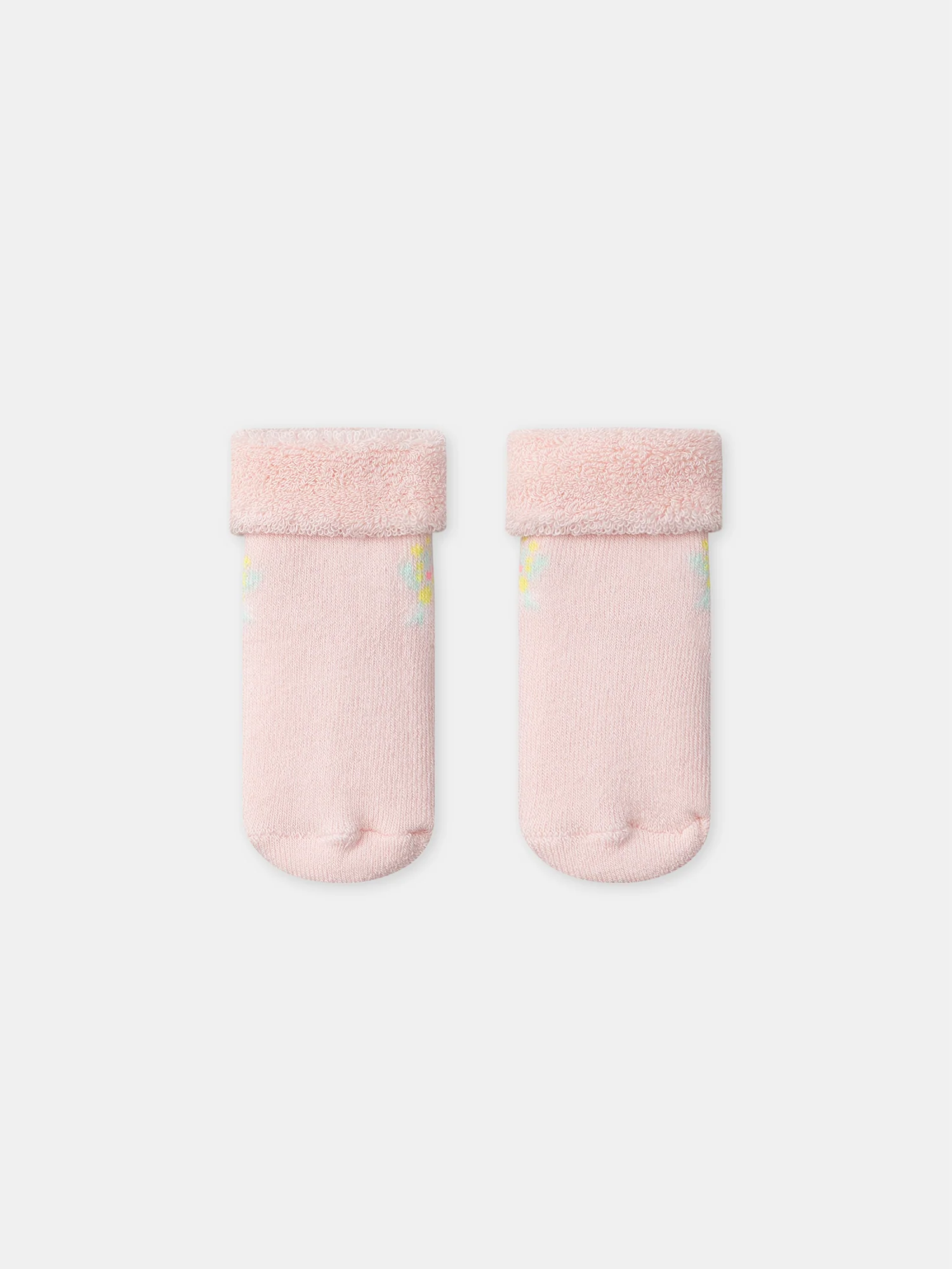 Lot de 2 paires de chaussettes écrues ou roses Naissance Fille - Image 3