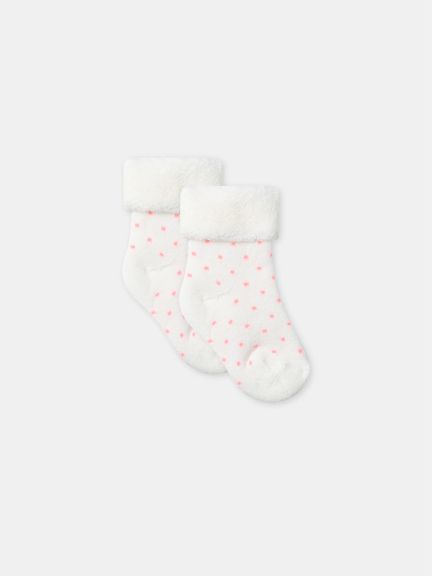 Lot de 2 paires de chaussettes écrues ou roses Naissance Fille - Image 5
