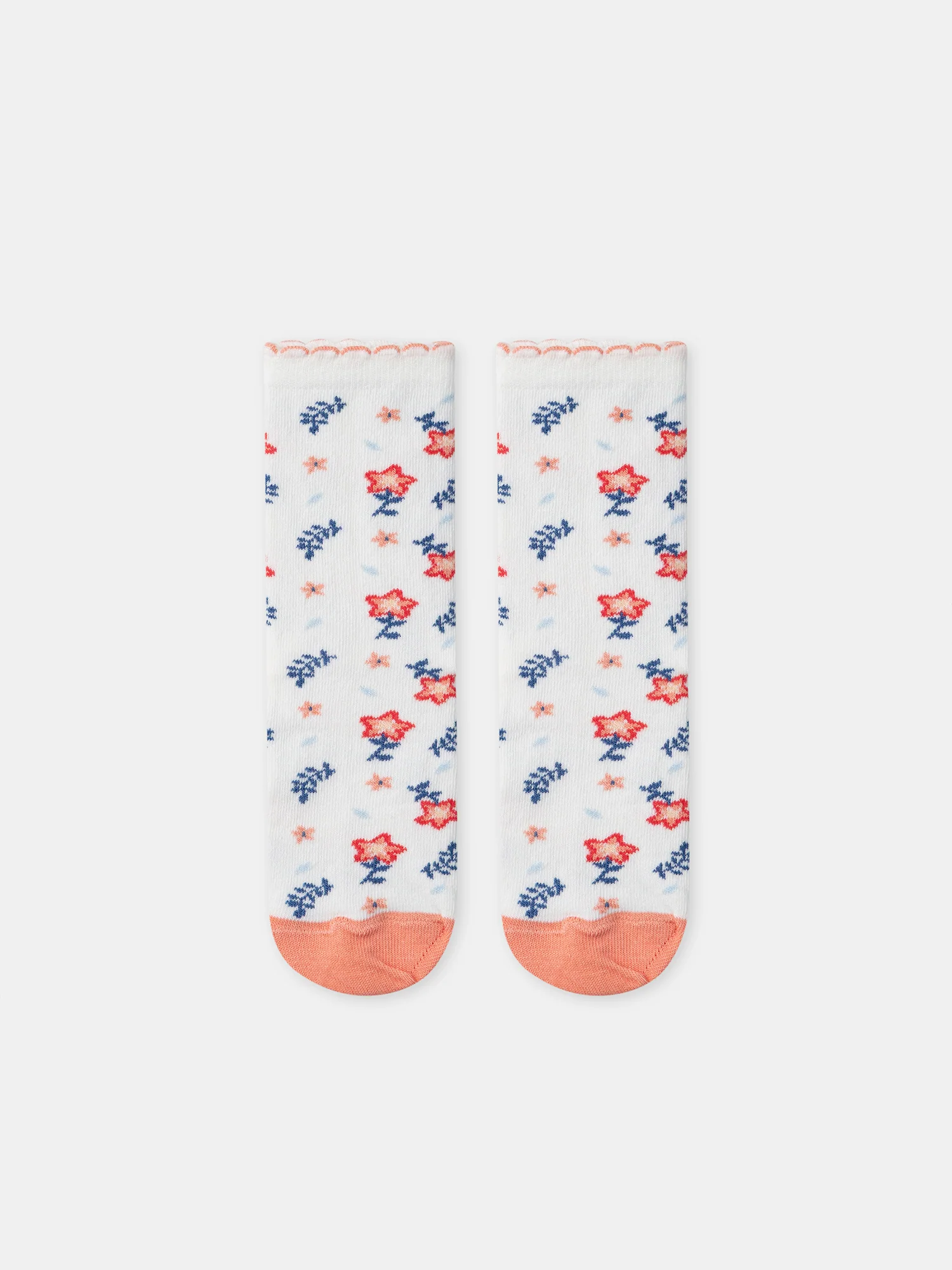 Chaussette écru à motif fleurs Fille - Image 2