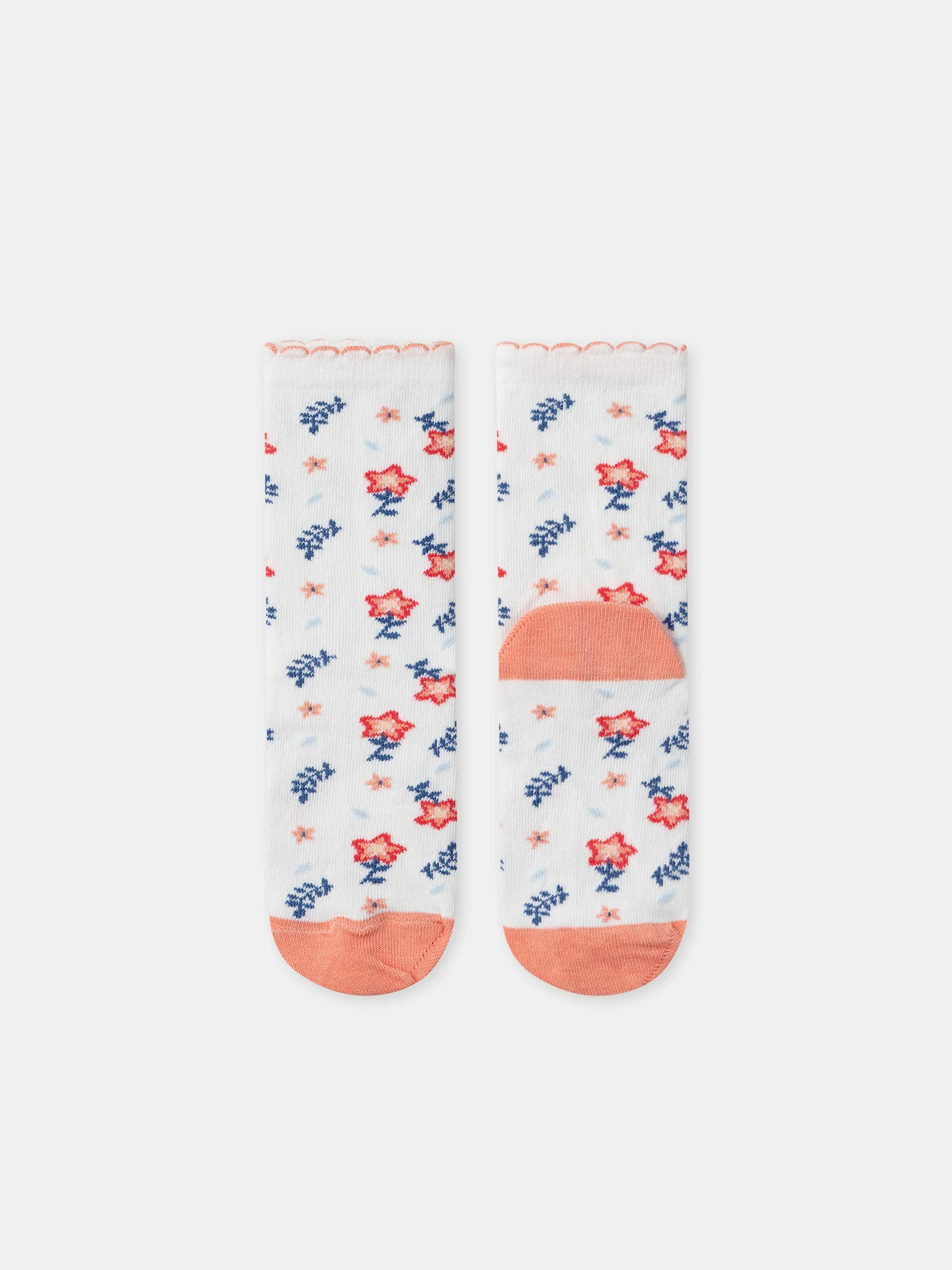 Chaussette écru à motif fleurs Fille - Image 3