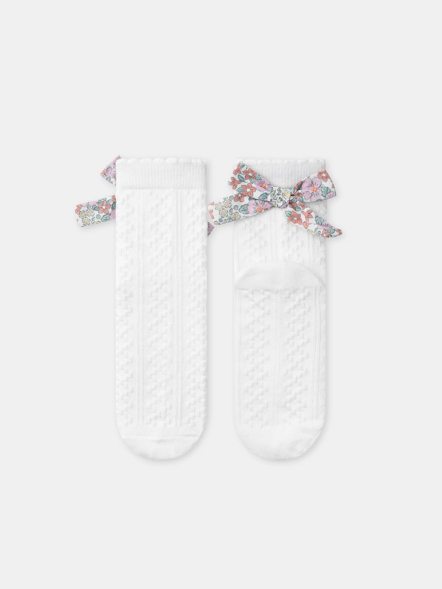 Chaussettes écrues à noeuds Fille - Image 3