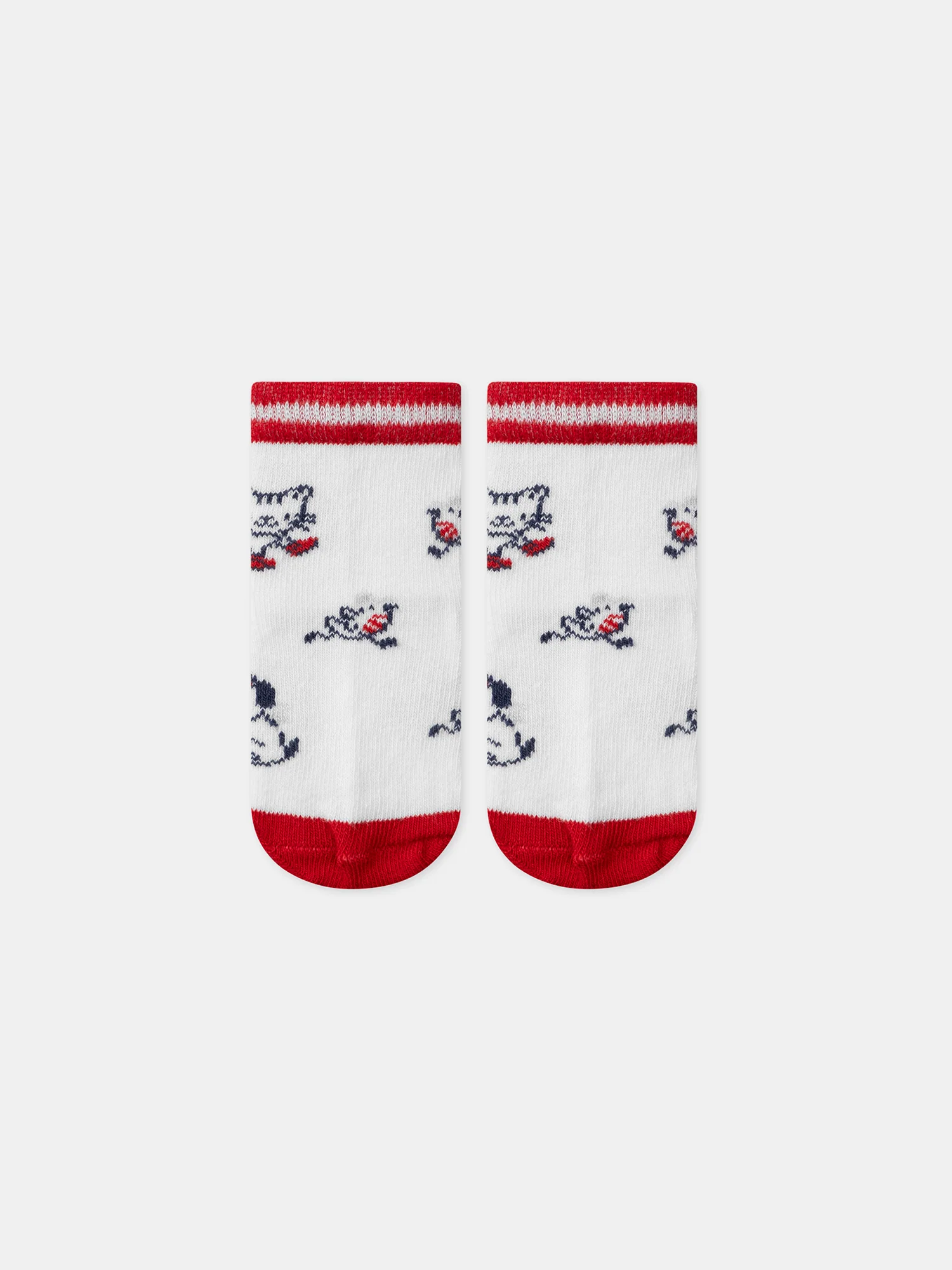 Chaussettes écrues jacquards animaux - Image 3