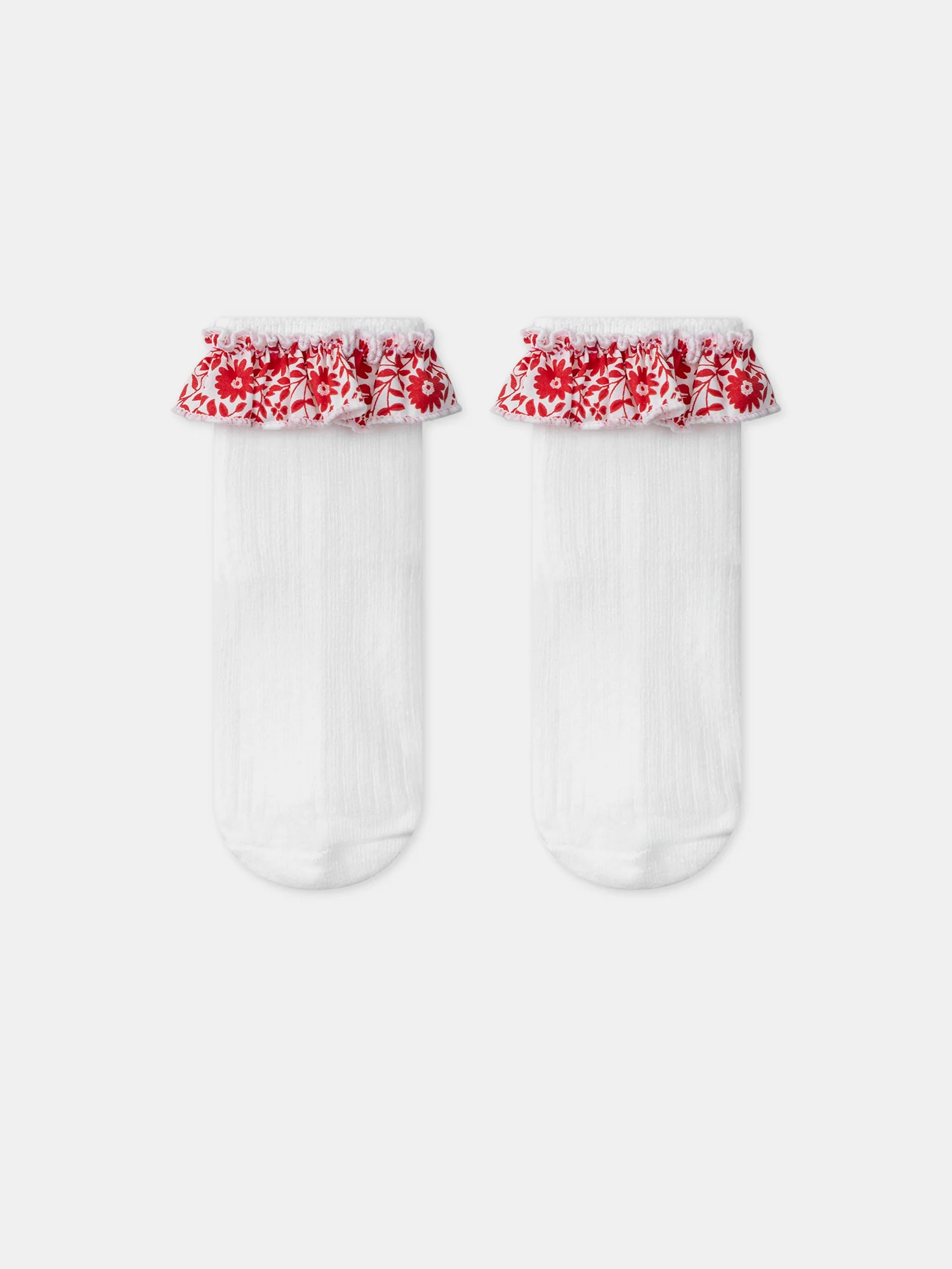 Chaussettes écrues volant imprimé - Image 2