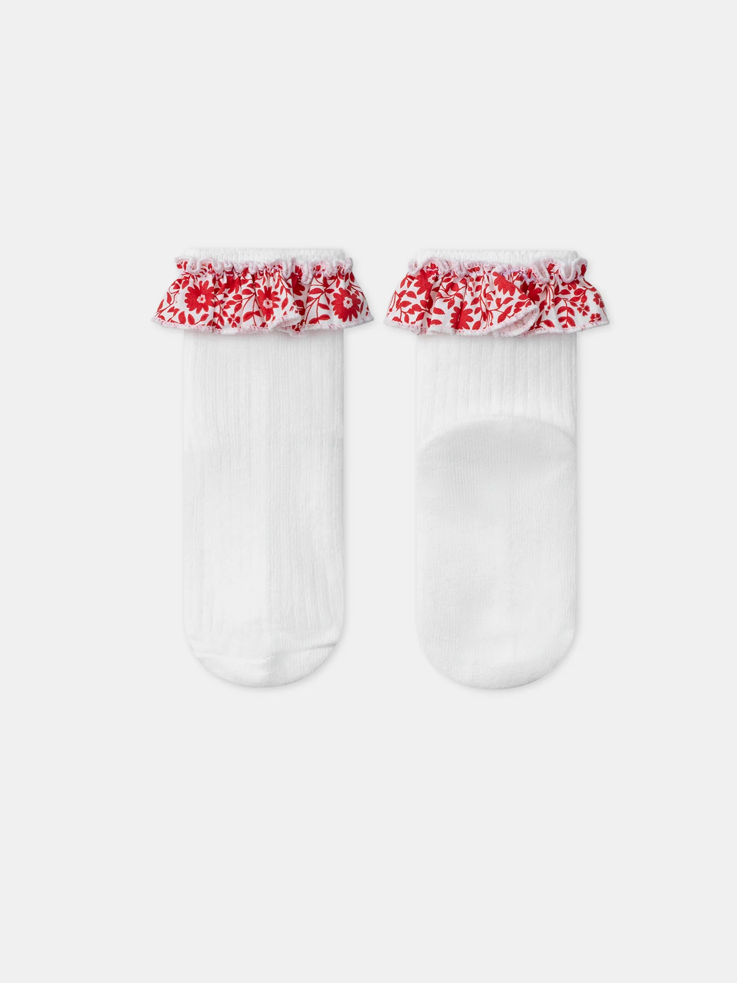 Chaussettes écrues volant imprimé - Image 3