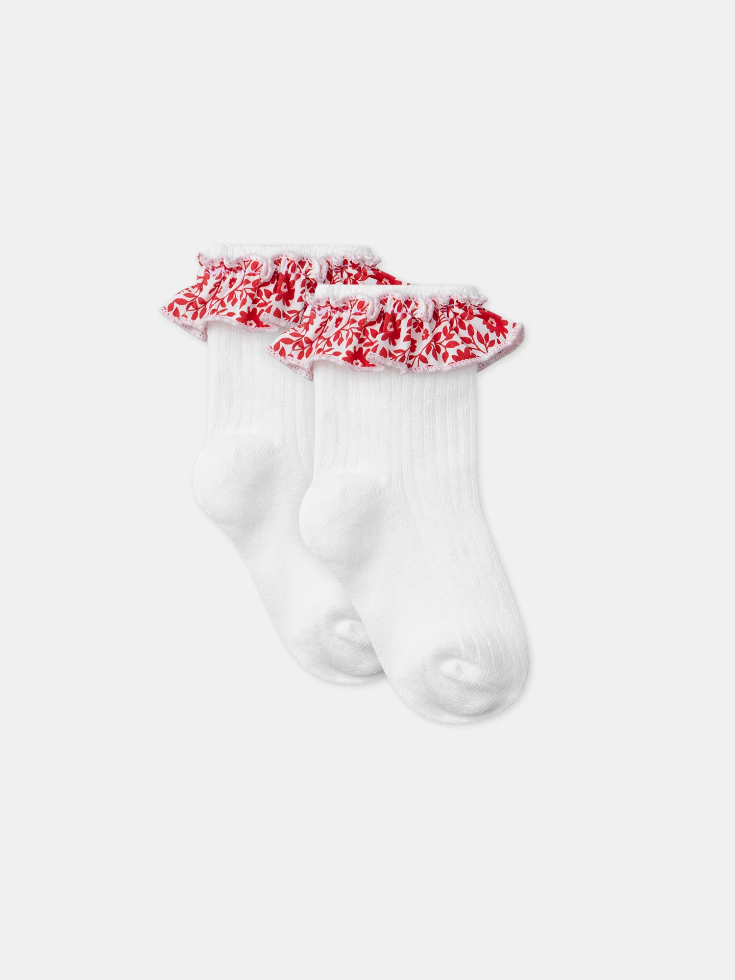 Chaussettes écrues volant imprimé - Image 4