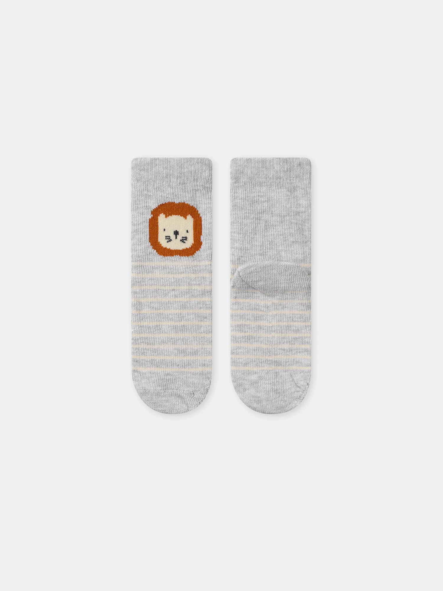 Chaussettes grises lions Bébé Garçon - Image 3