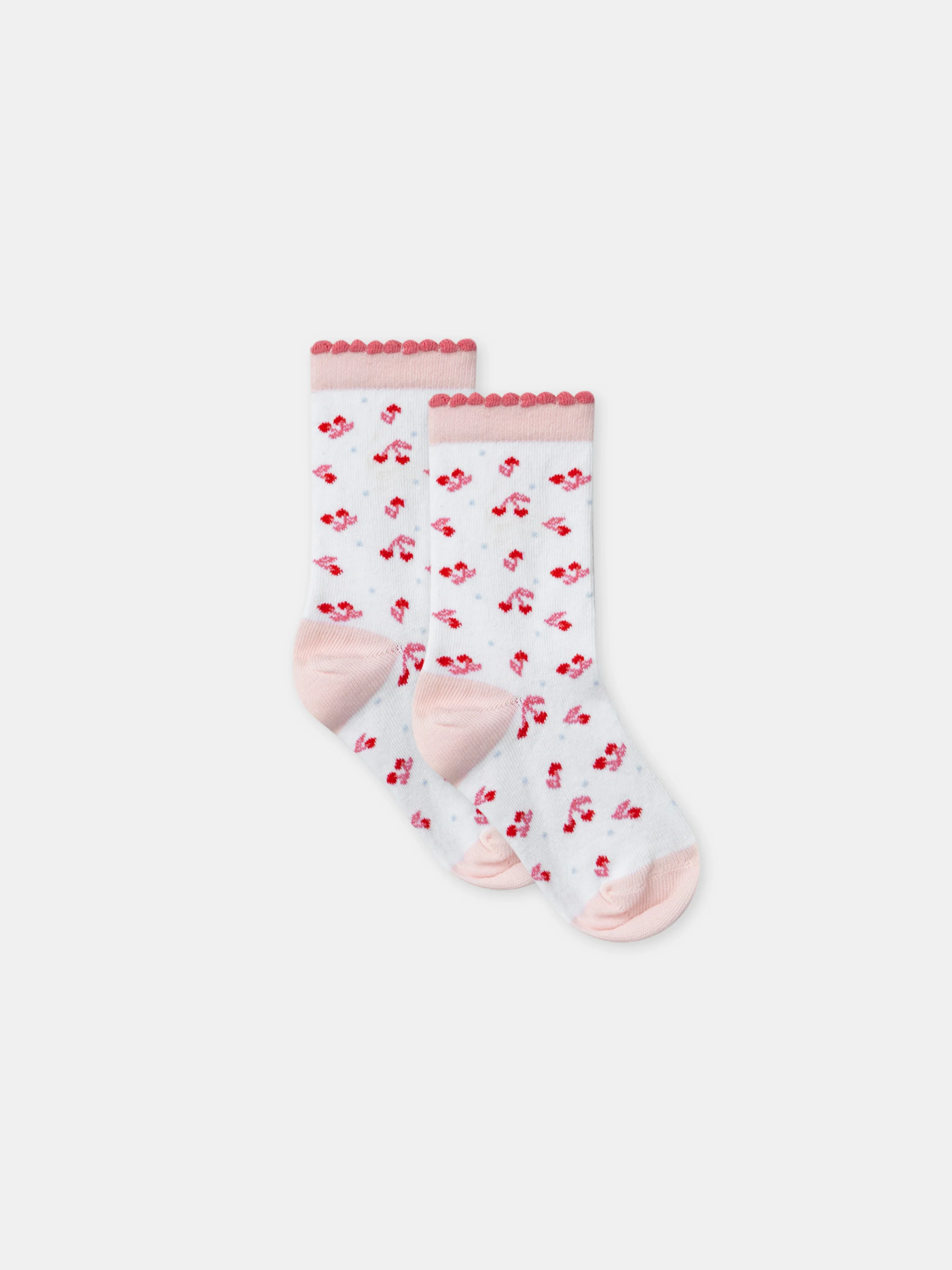 Chaussettes jacquard cerises