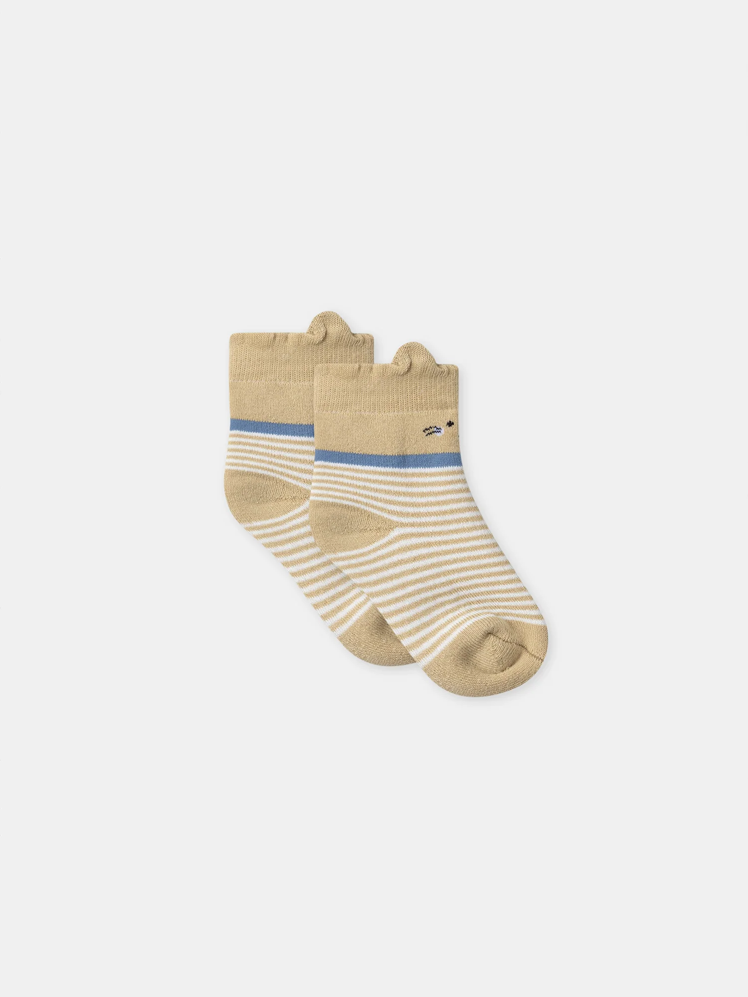 Chaussettes marrons à rayures blanches Bébé Garçon - Image 6