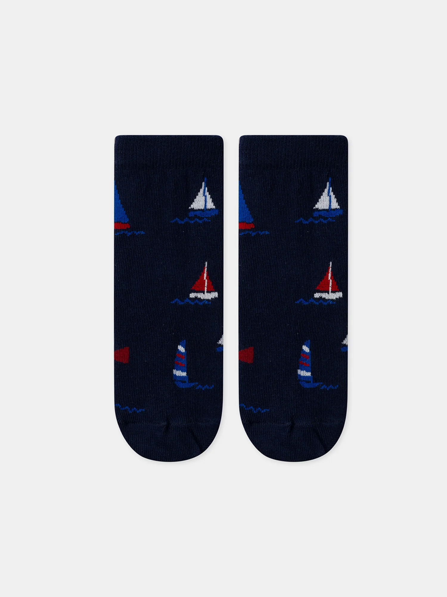 Chaussettes marines jacquard voiliers - Image 2