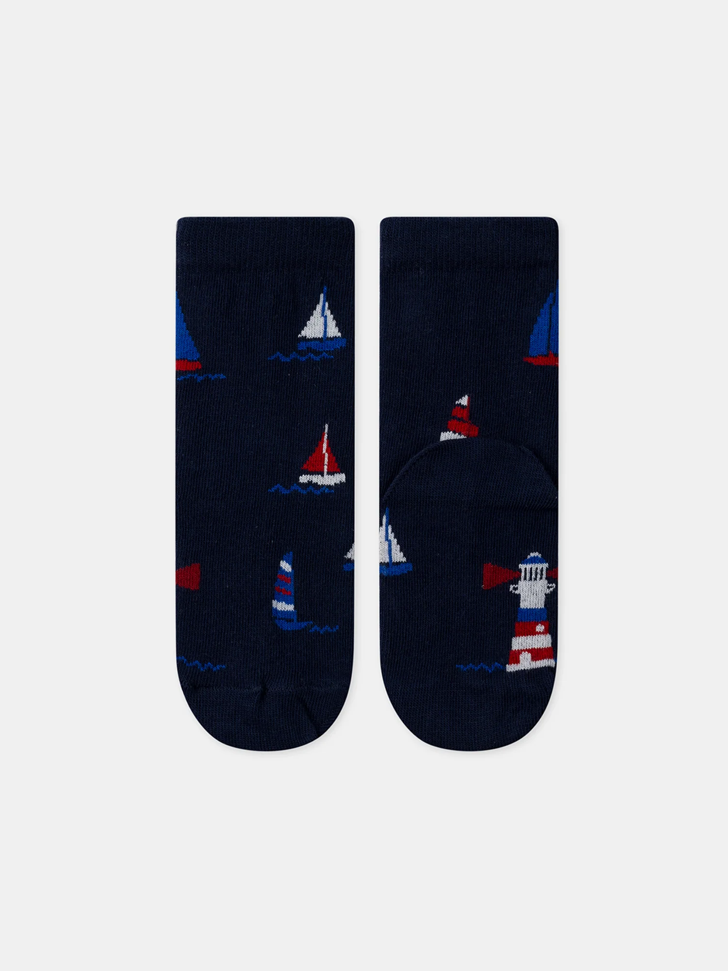 Chaussettes marines jacquard voiliers - Image 3