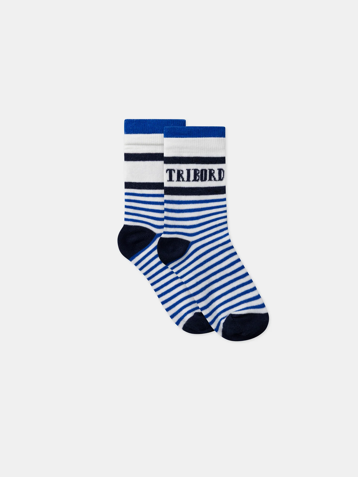 Chaussettes rayées et jacquard tribord/babord