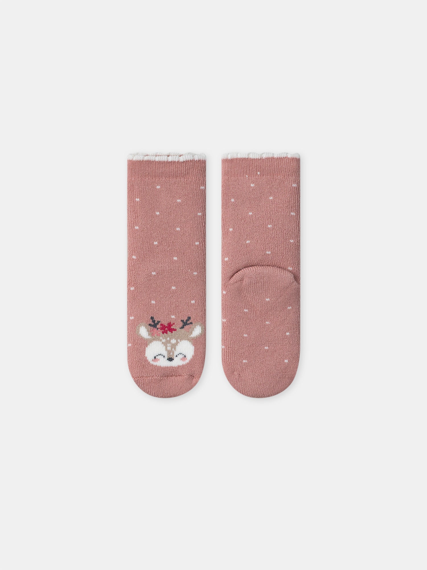 Chaussettes roses tĂȘte de biche BĂ©bĂ© Fille - Image 3