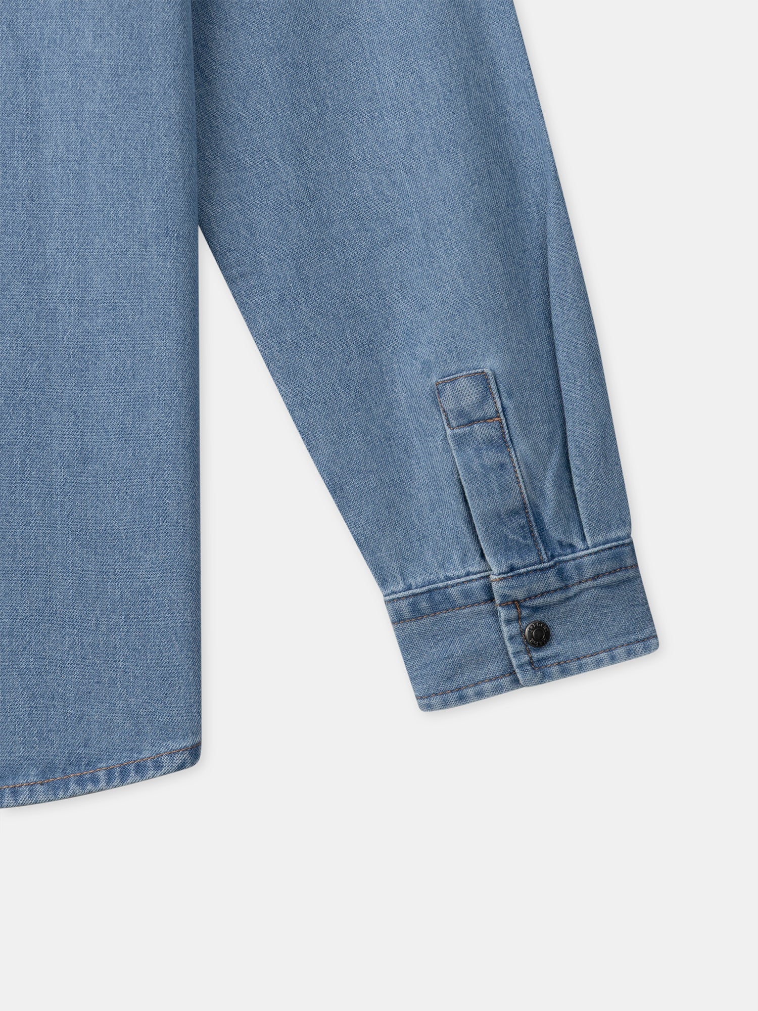 Chemise denim bleu clair Garçon - Image 3
