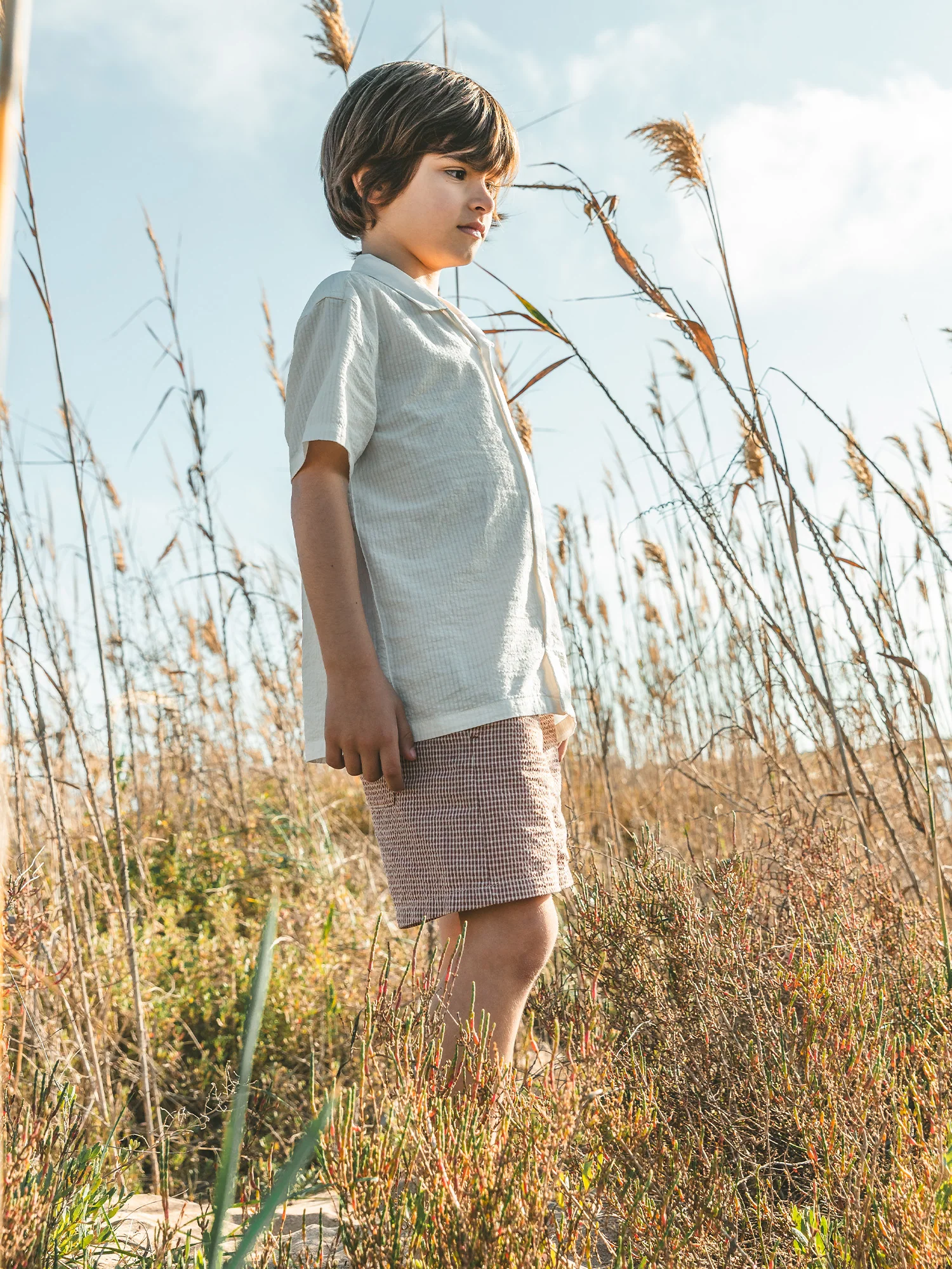 Chemise blanche à manches courtes  Garçon - Image 3