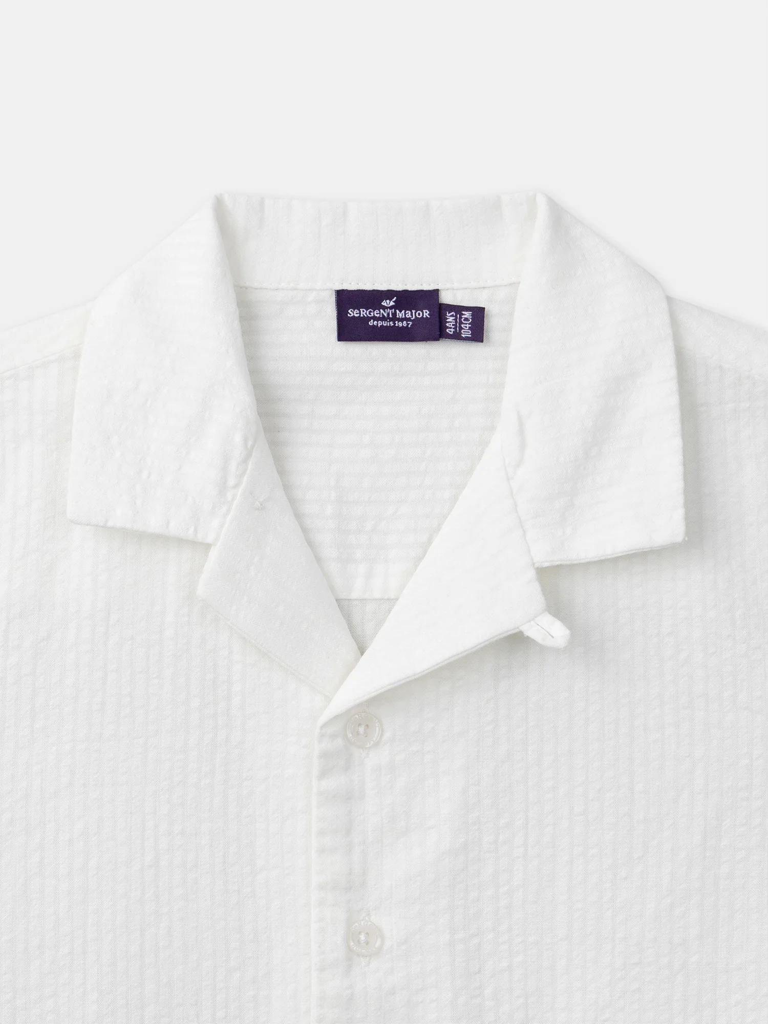 Chemise blanche à manches courtes  Garçon - Image 4