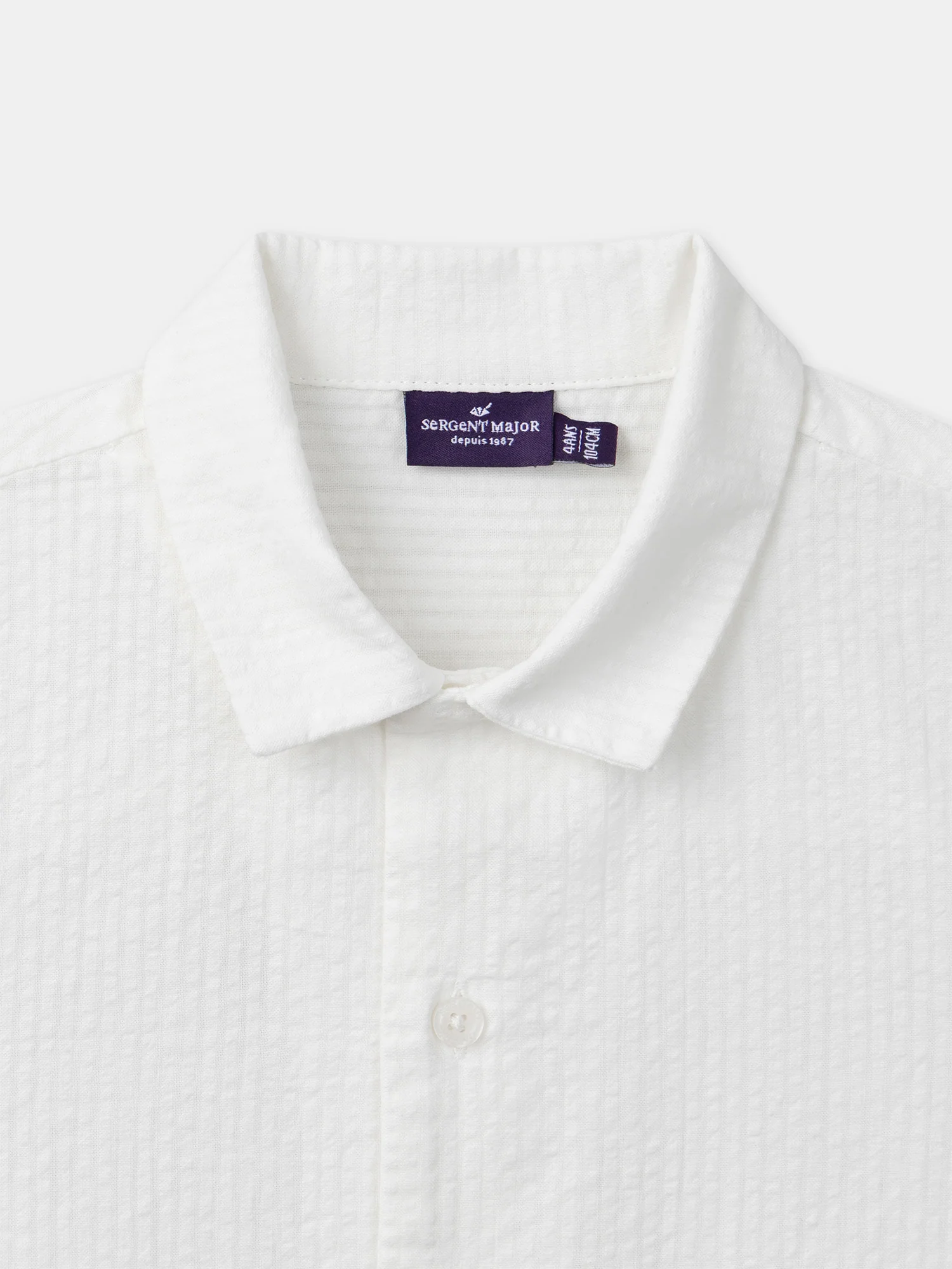 Chemise blanche à manches courtes  Garçon - Image 5
