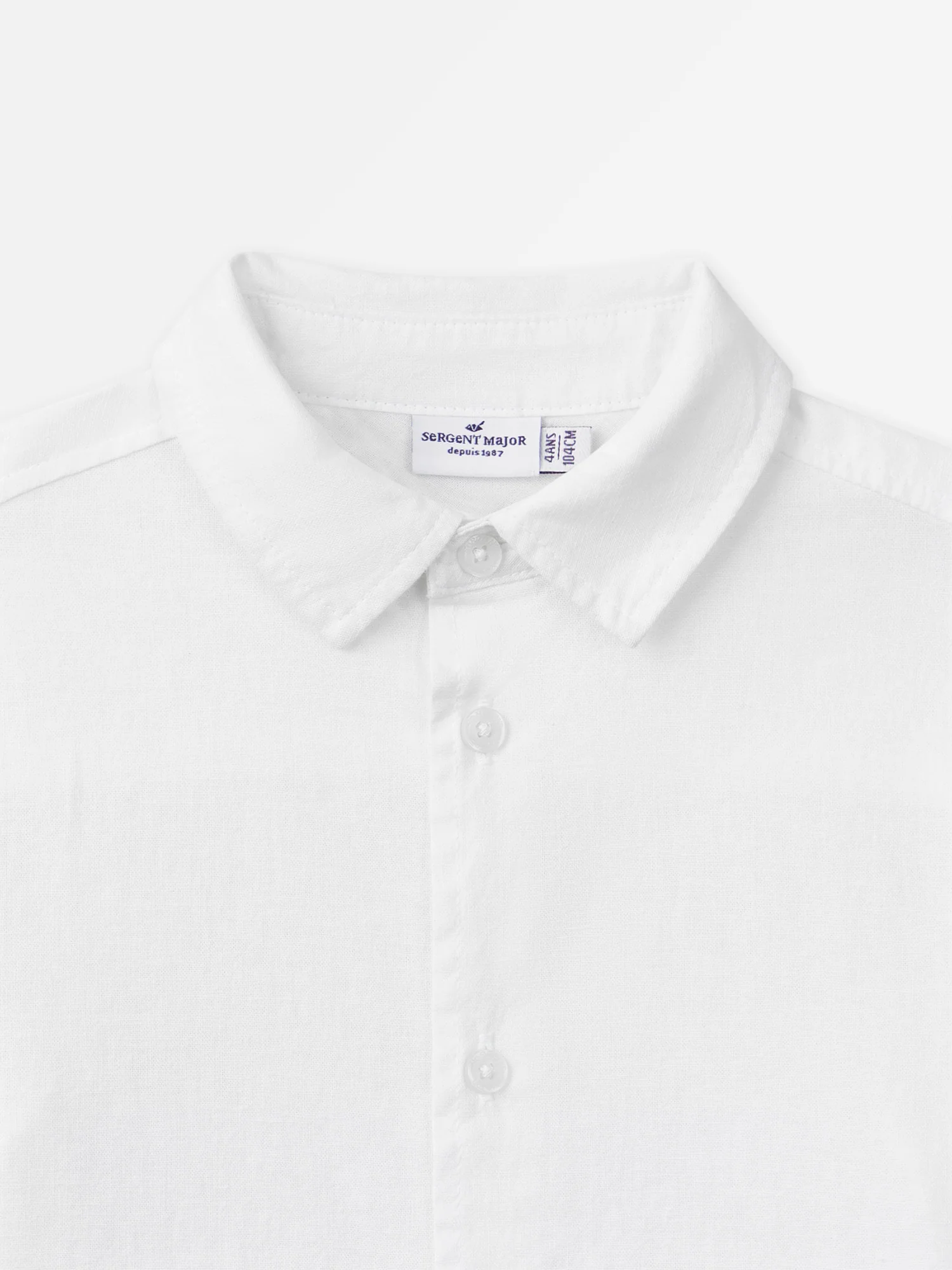 Chemise blanche retroussable Garçon - Image 3