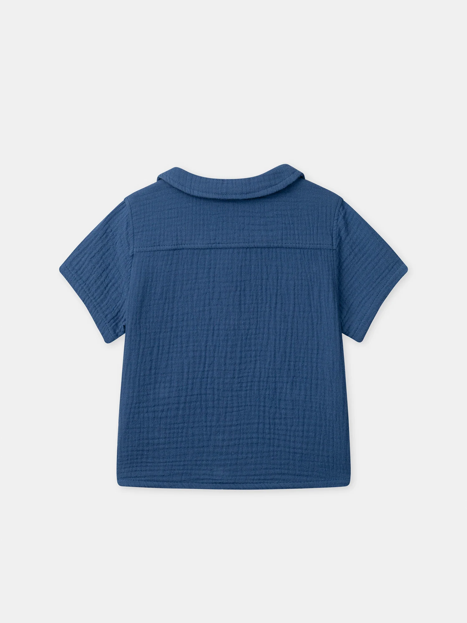 Chemise bleu foncée manches courtes Bébé Garçon - Image 7