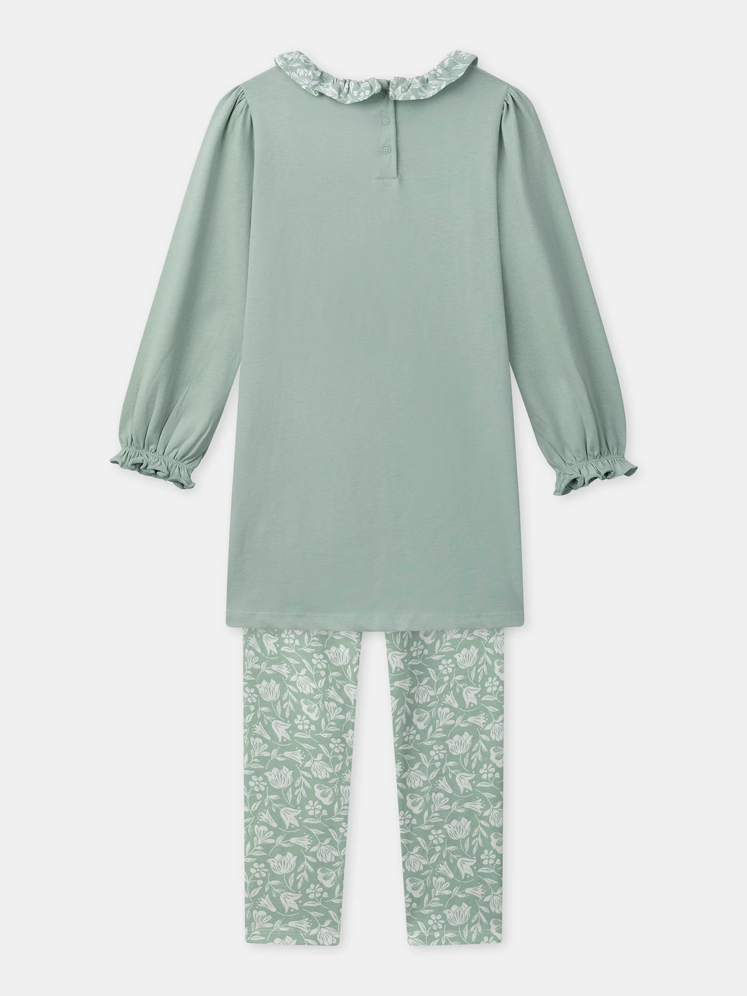 Chemise de nuit vert imprimé jardin Fille - Image 11