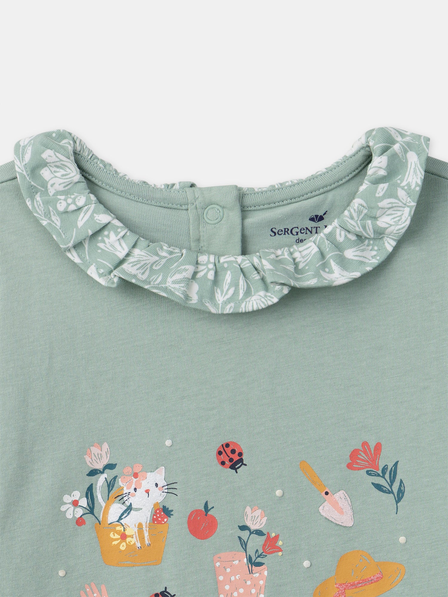 Chemise de nuit vert imprimé jardin Fille - Image 5