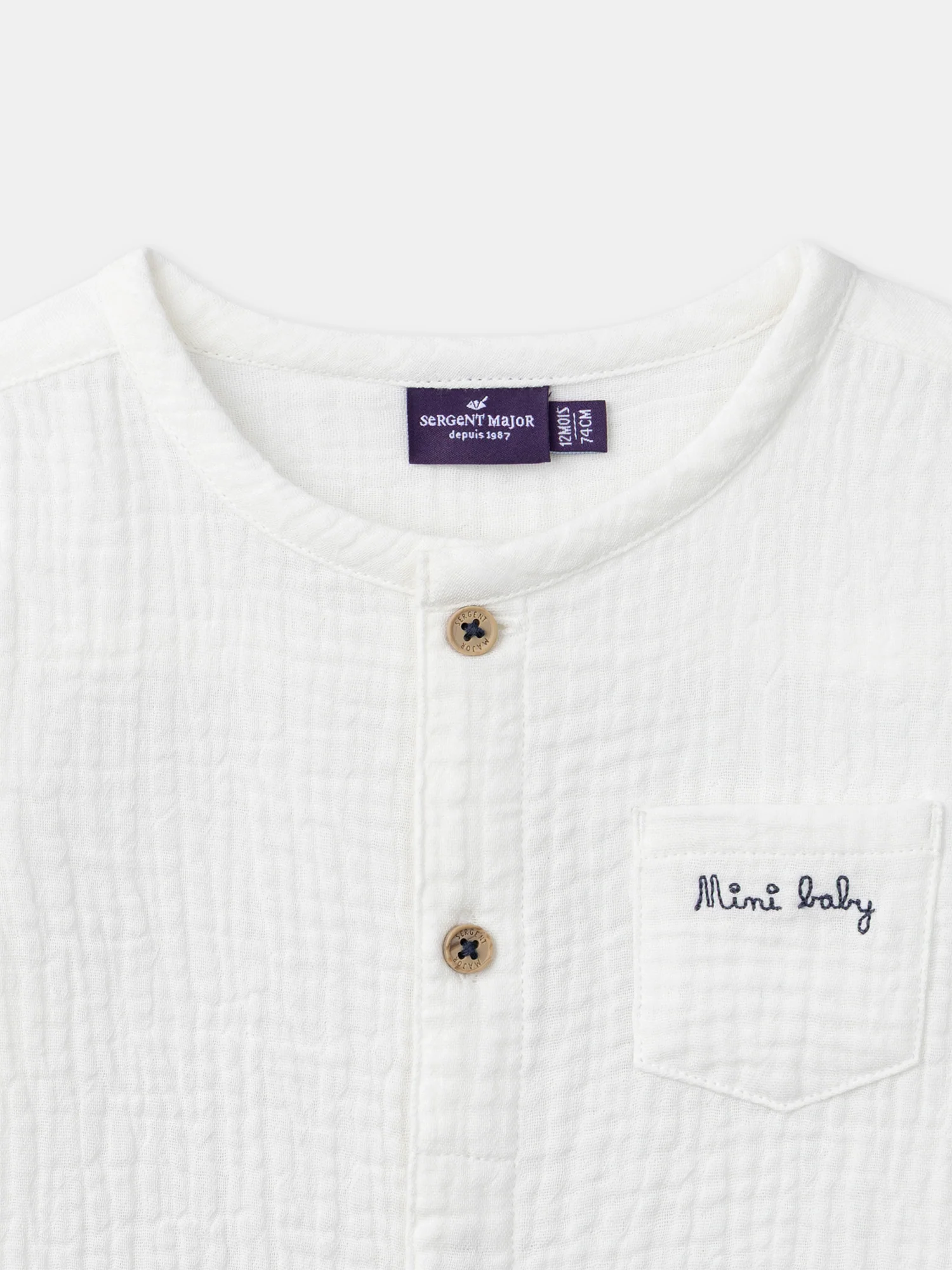 Chemise écrue retroussable Bébé Garçon - Image 3