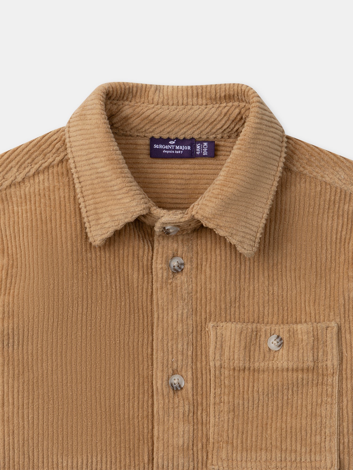 Chemise marron en velours Garçon - Image 5