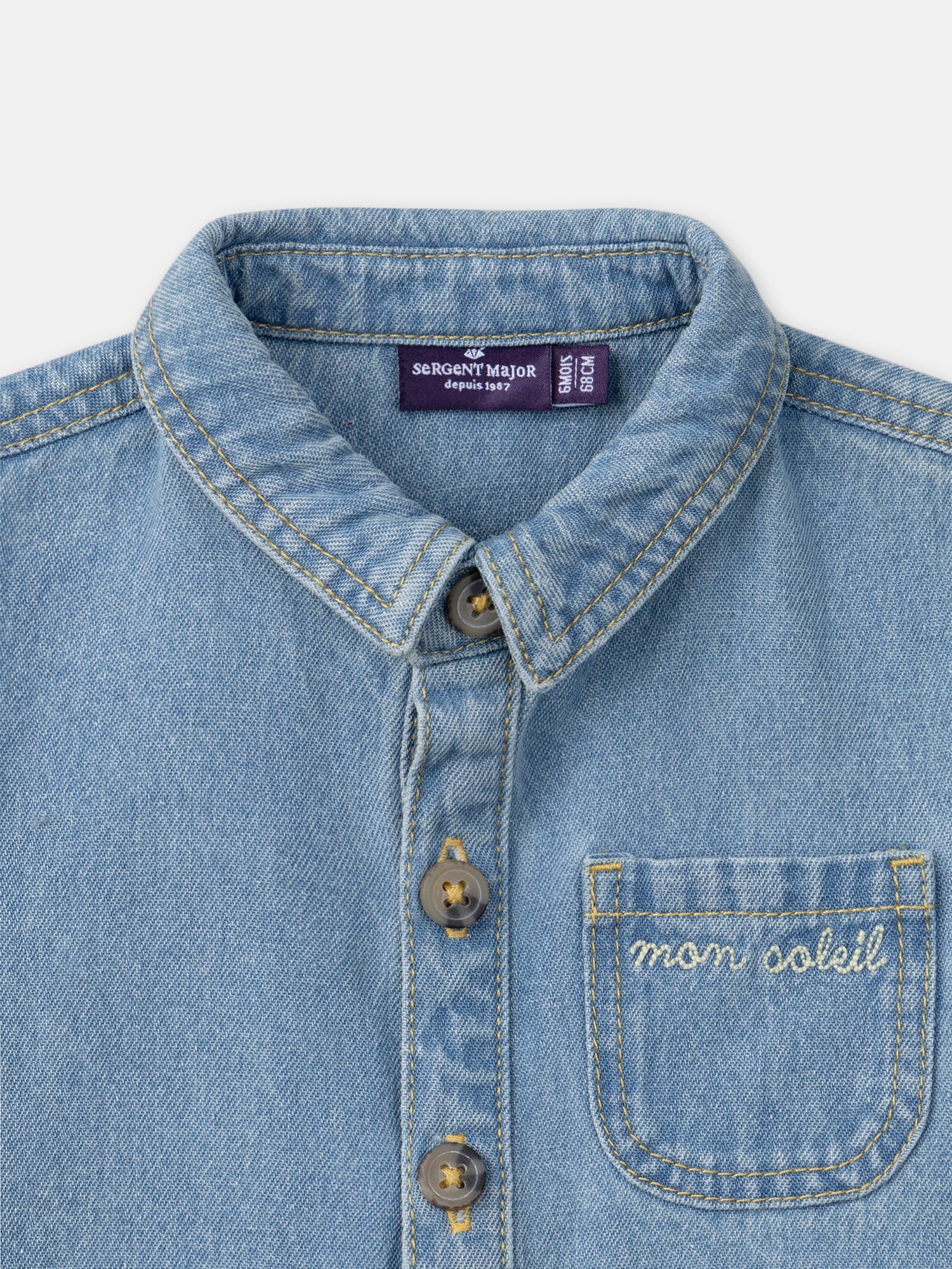 Chemise manches courtes denim - Image 2