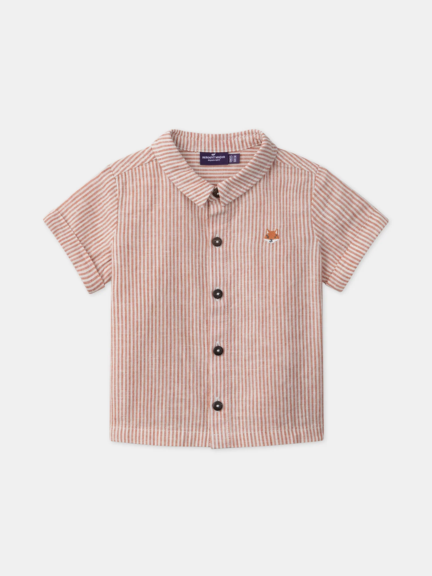 Chemise manches courtes rayée