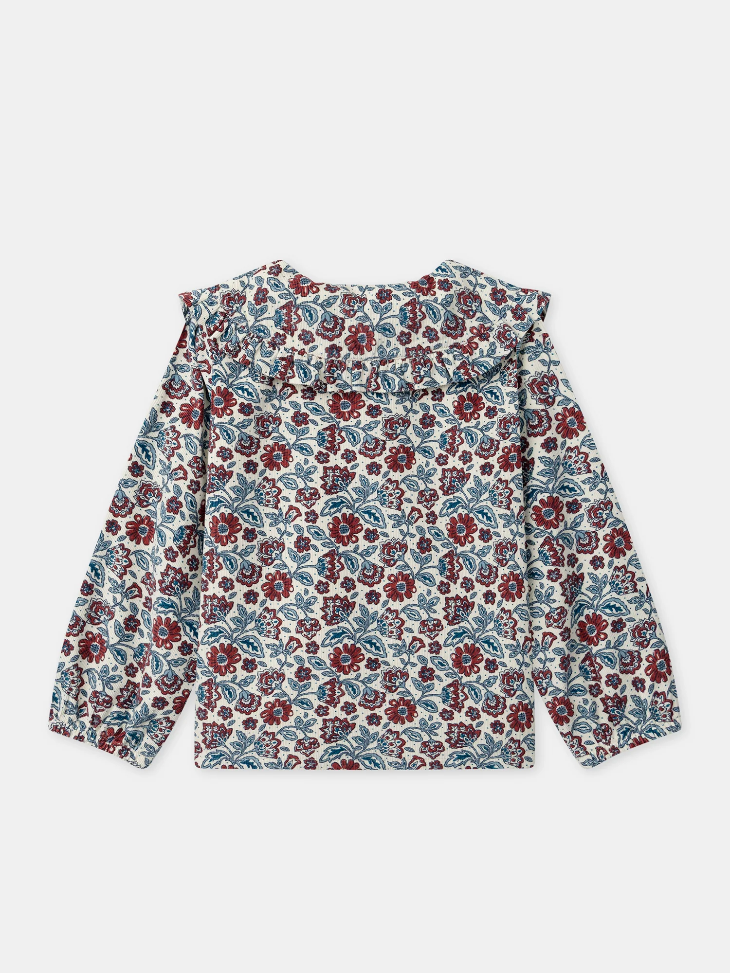 Chemisier imprimé fleuri en velours Fille - Image 6
