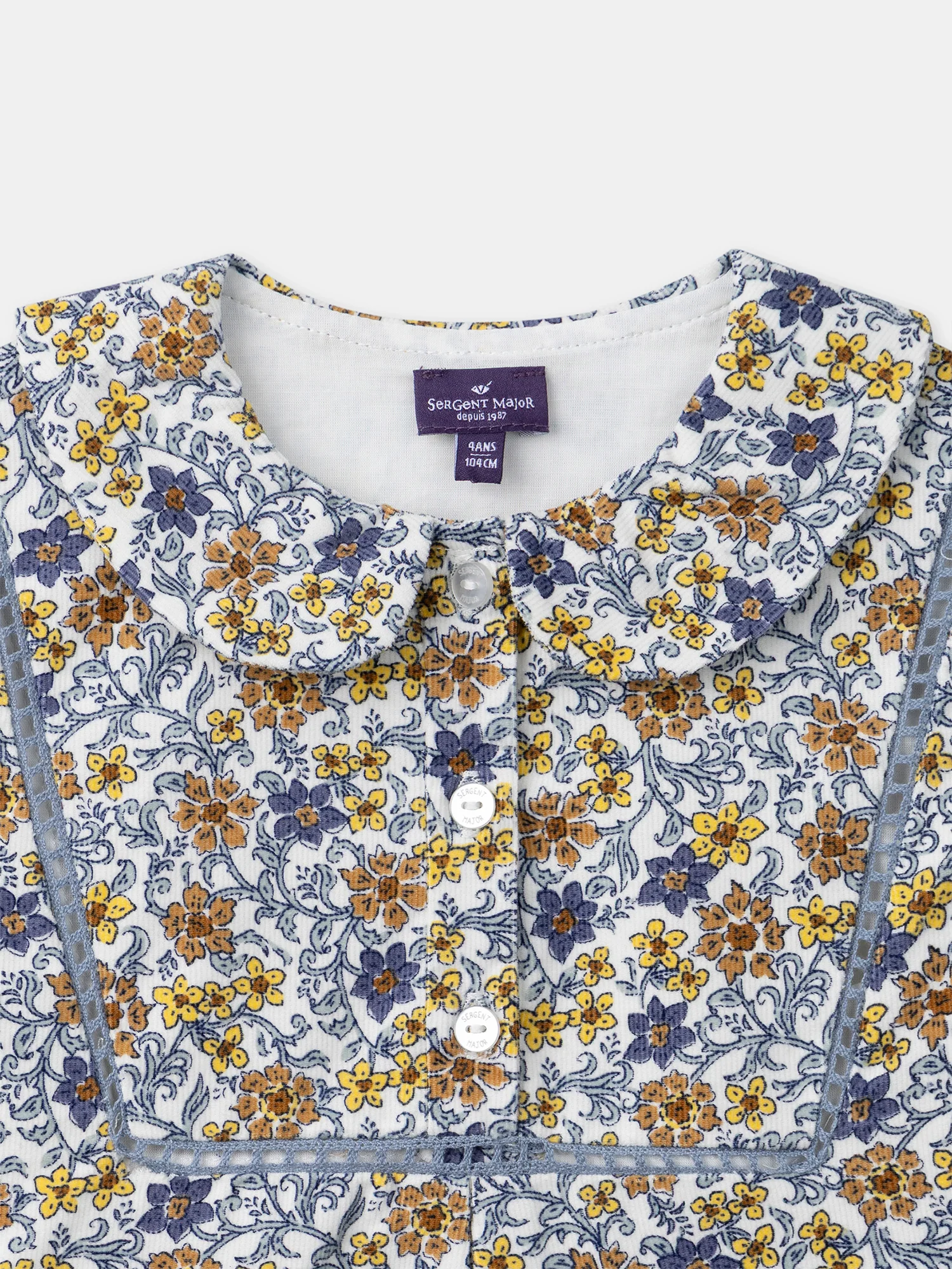 Blouse à col claudine imprimé fleuri Fille - Image 5