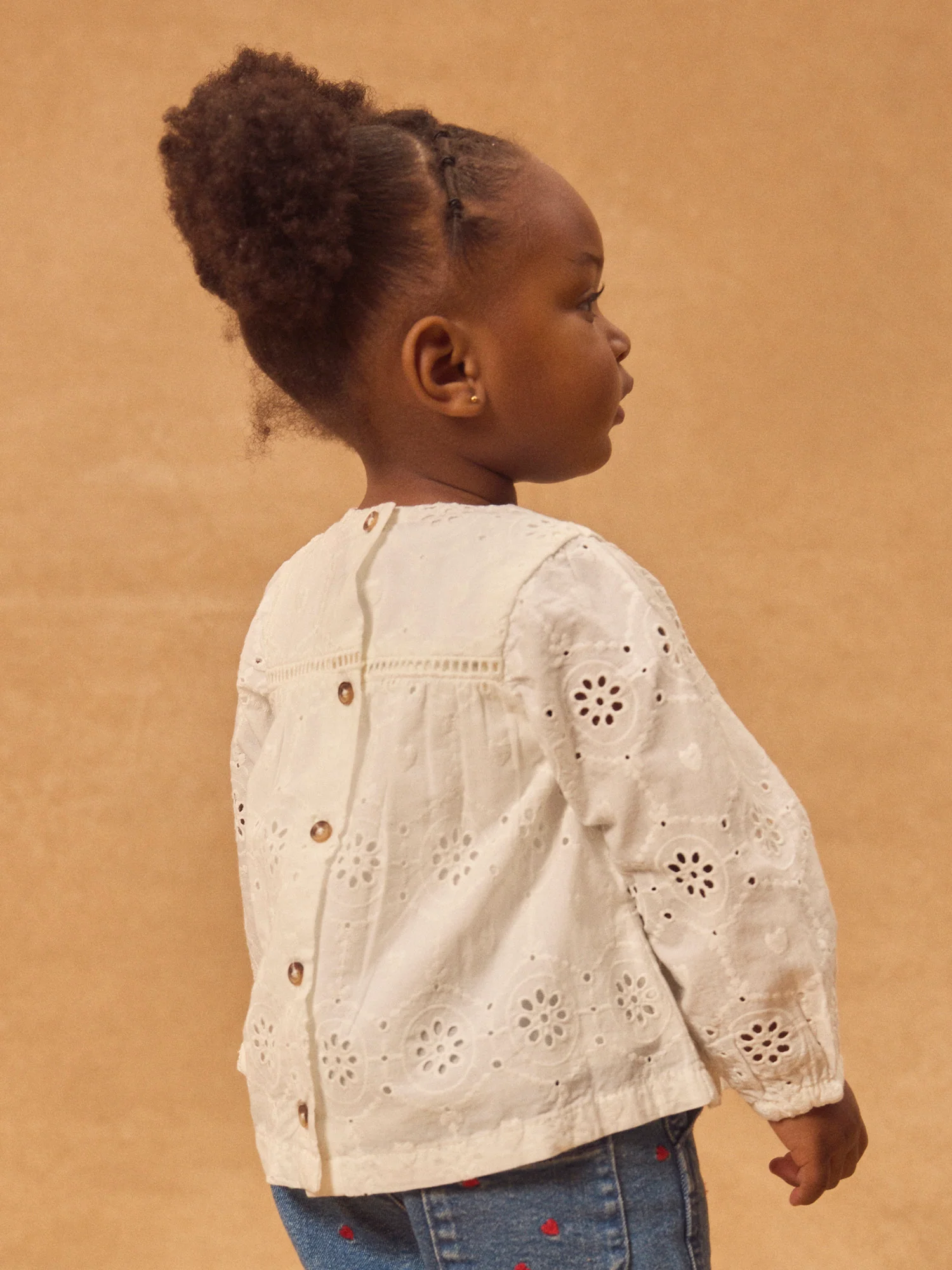 Blouse écrue brodée Bébé Fille - Image 4