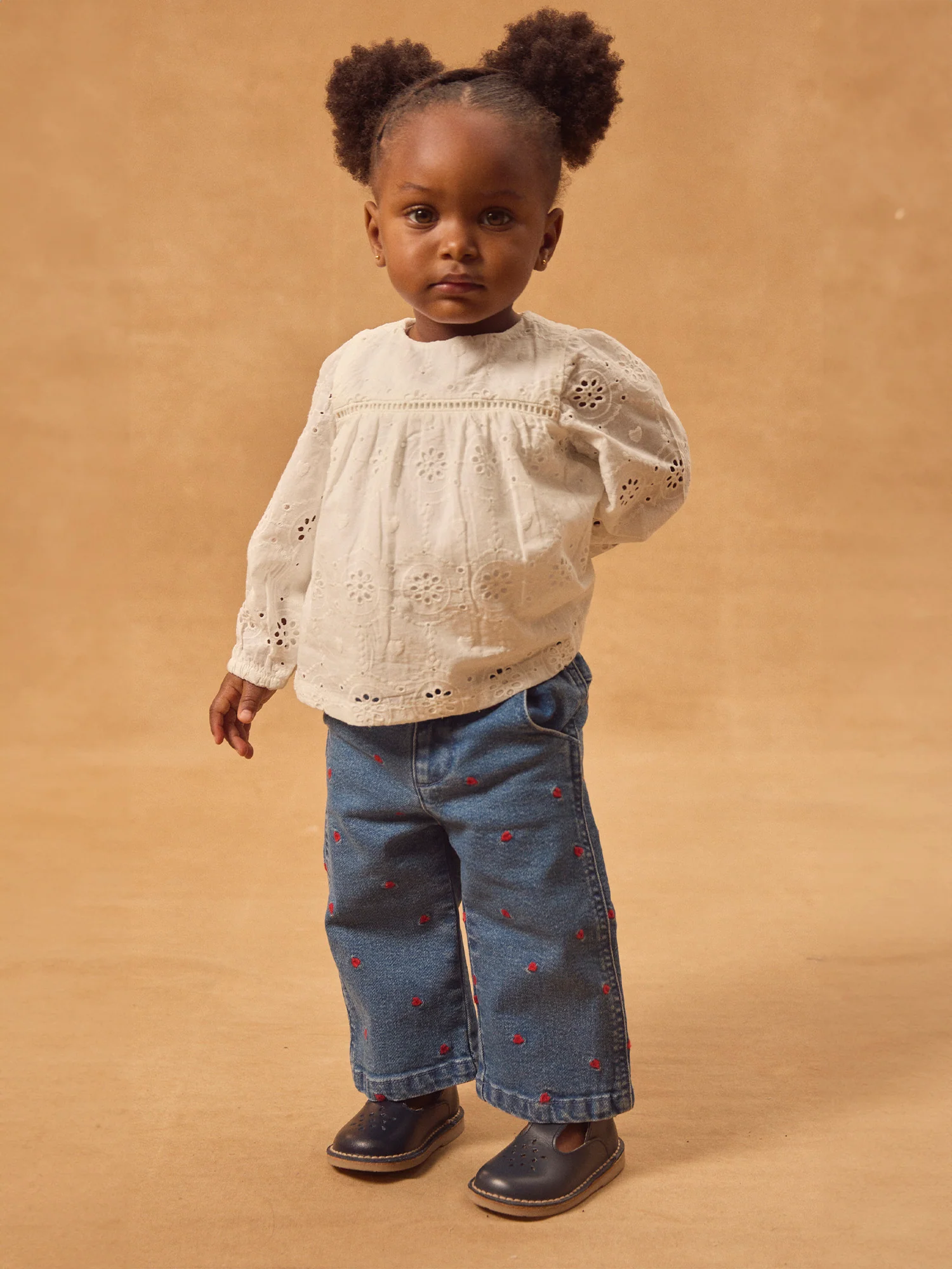 Blouse écrue brodée Bébé Fille - Image 5