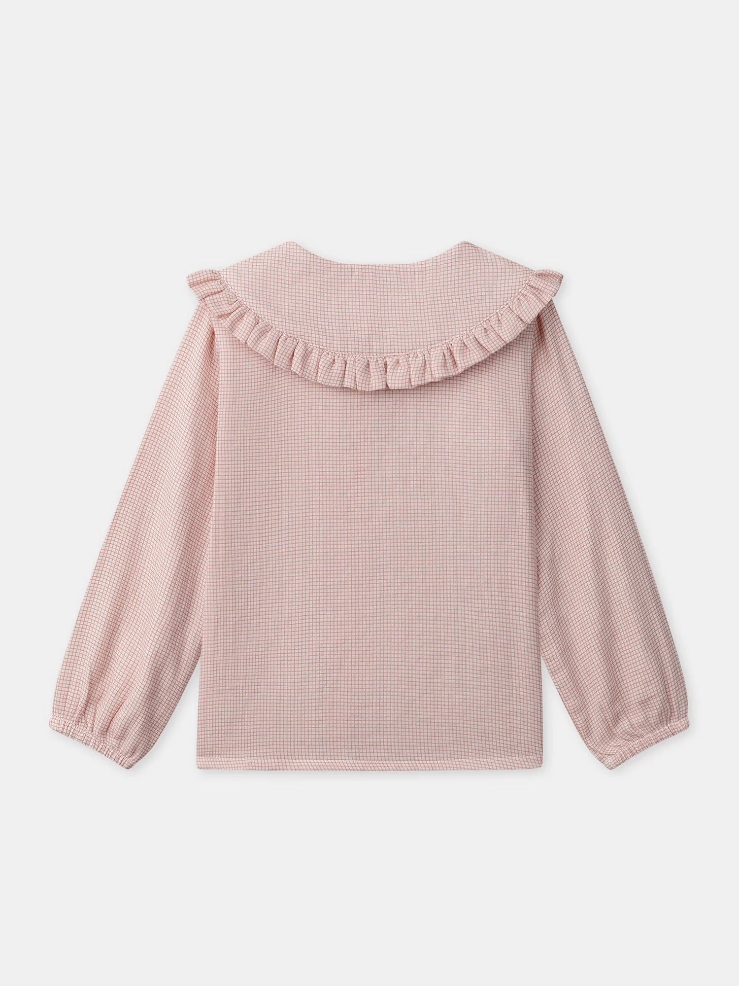 Chemisier à petit carreaux rose Fille - Image 6