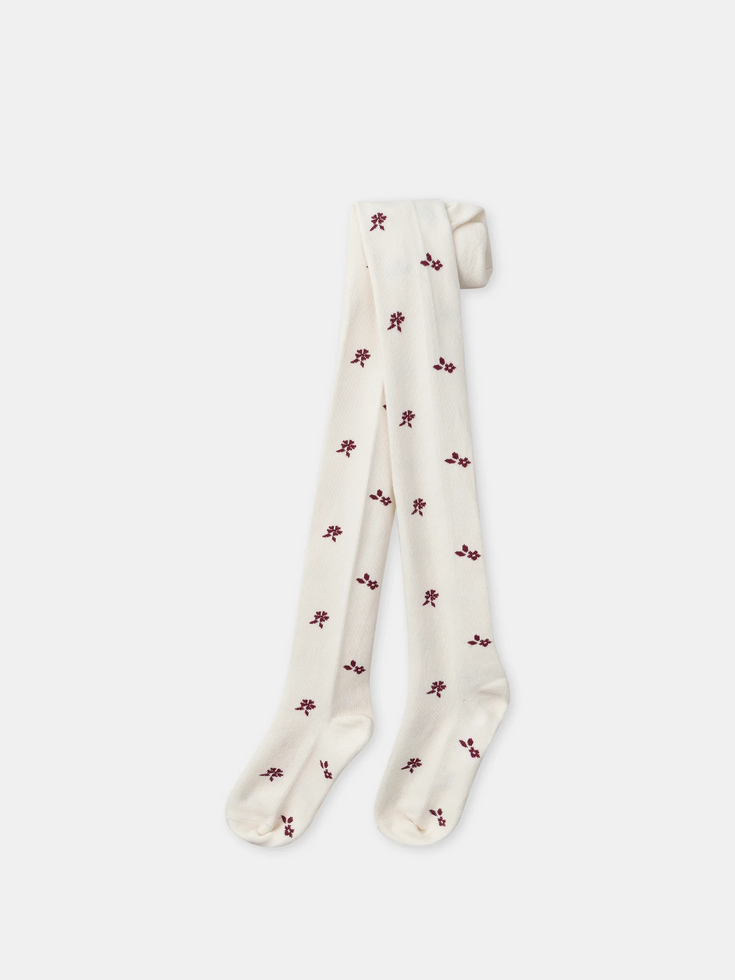 Lot de 2 collants beige ou écru à motifs fleurs Fille - Image 7